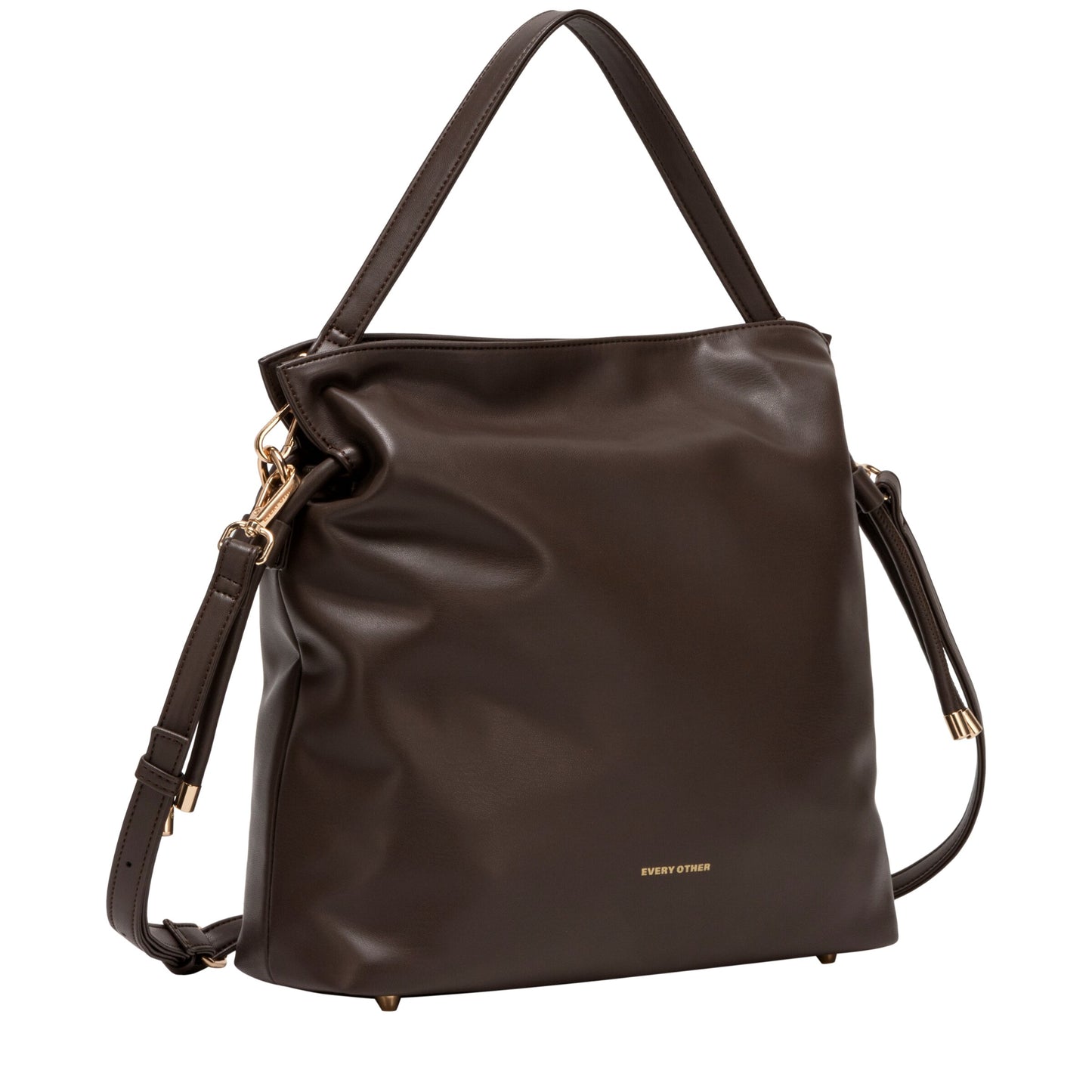 Draw String Shoulder Cross Body Bag - Clay
