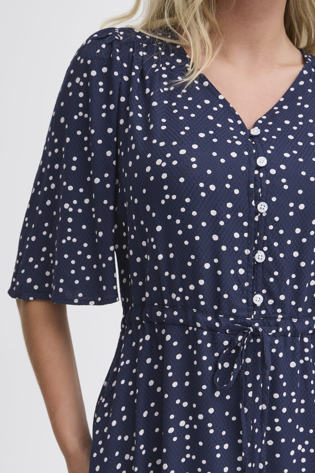 Frkamma Navy Spotty Dress
