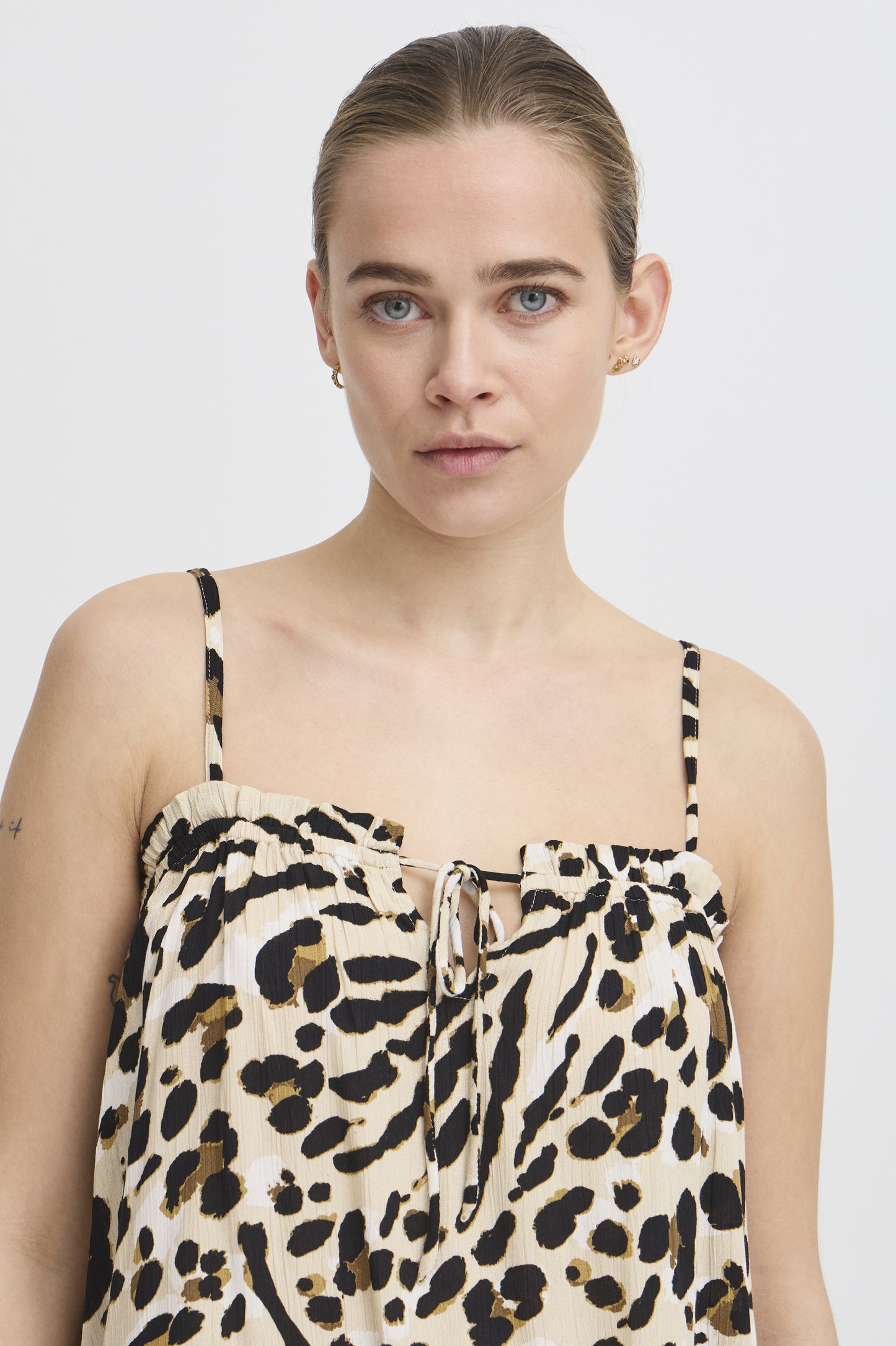 Ihmarrakech Top - Brown Leopard Strppy
