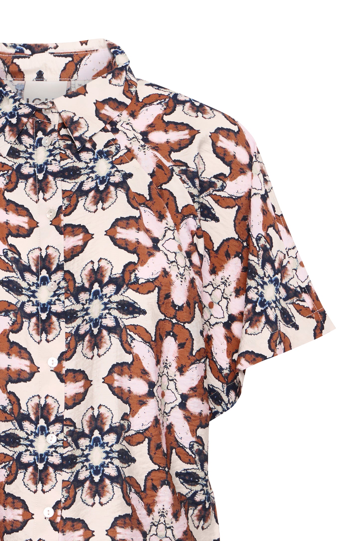 Ihzasha Patterned Shirt Folklore Flower