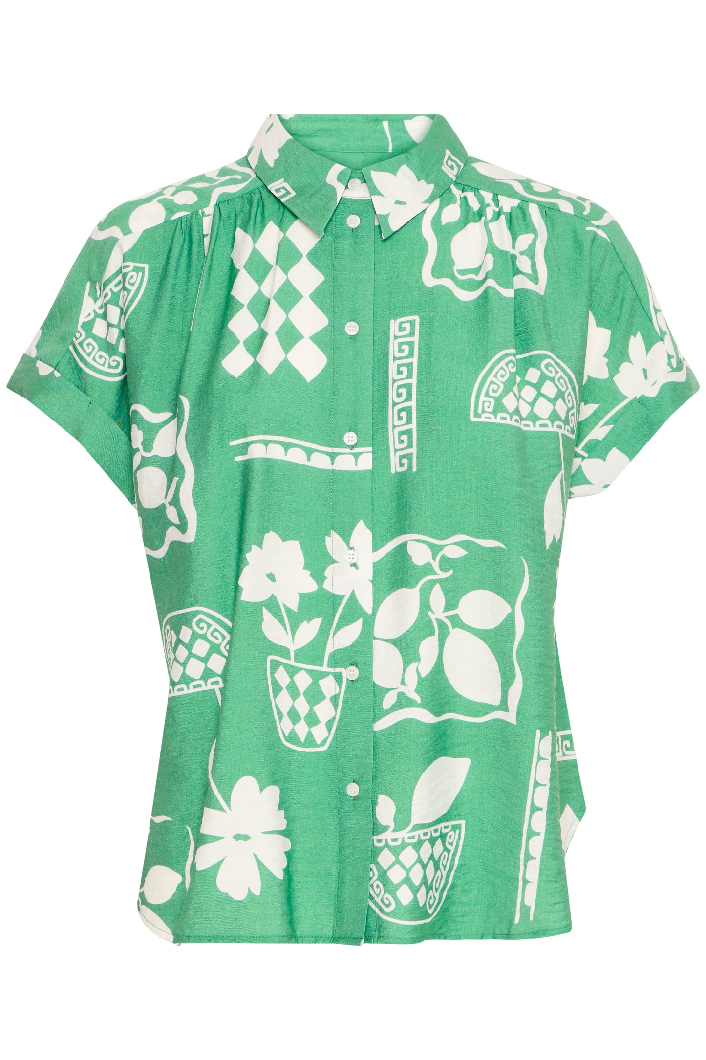 Ihyetta Shirt - Pine Green Print