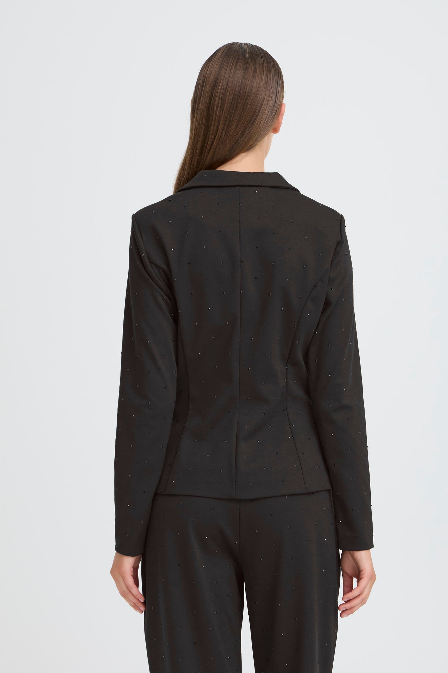 Ihkate Rhinestone Blazer - Black Sparkle Jacket