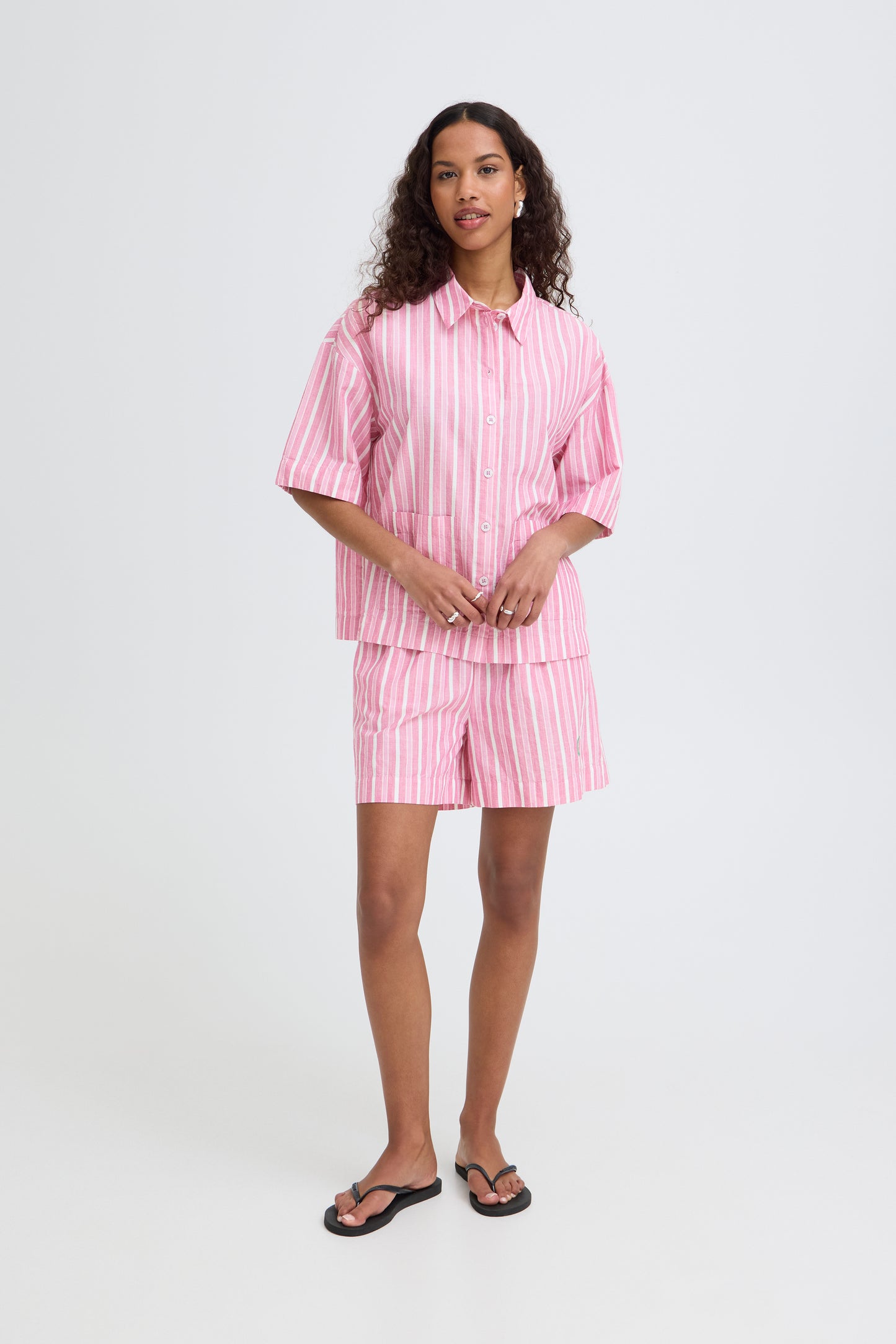 Ihindra Shirt - Wild Orchid Pink Stripe