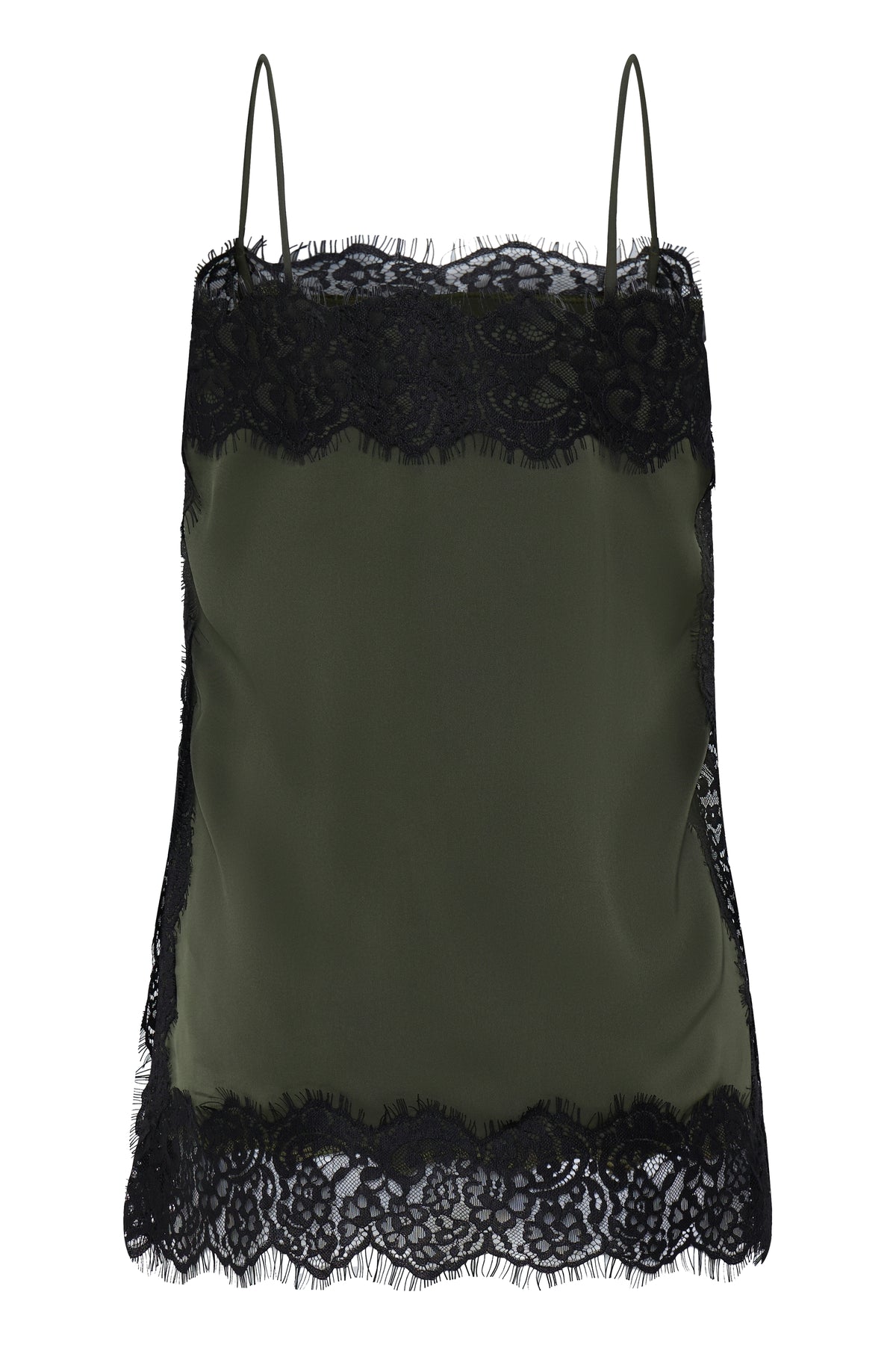 Ihlaccie Top - Forest Night Black Lace Edging