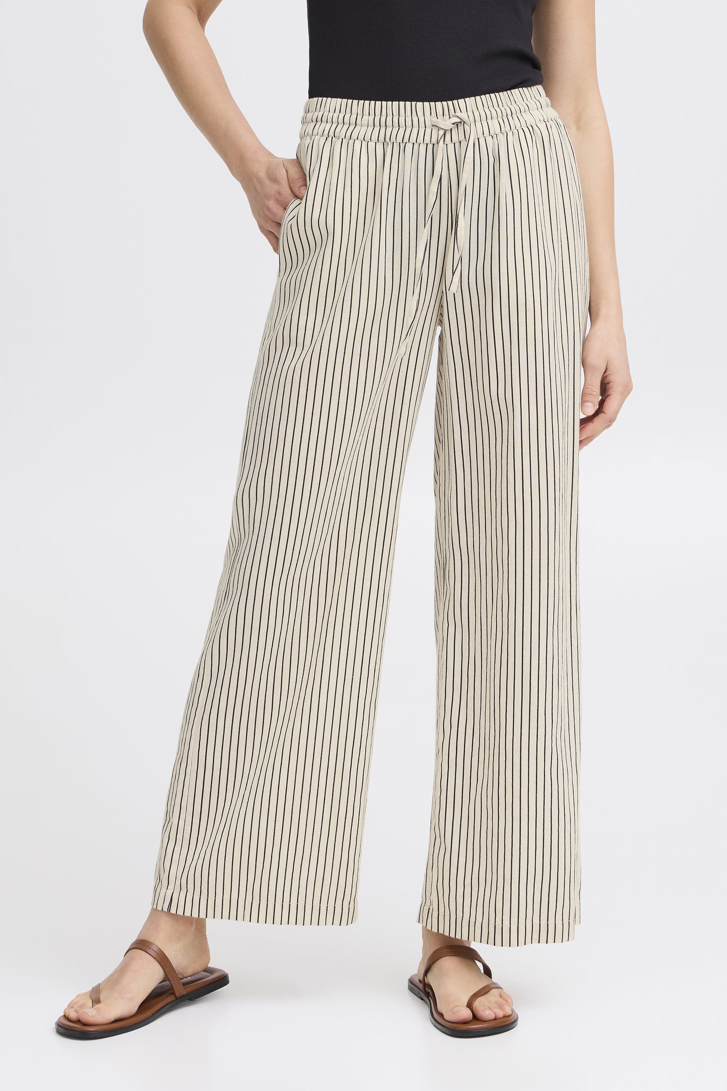 Frmaddie Trousers Whisper White Stripe