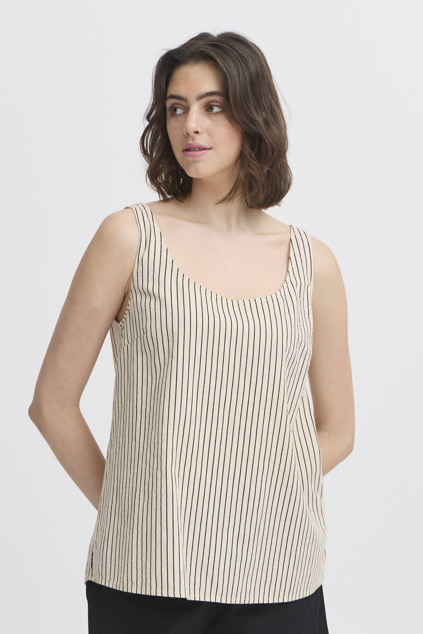 Frmaddie Top White Whisper Stripe