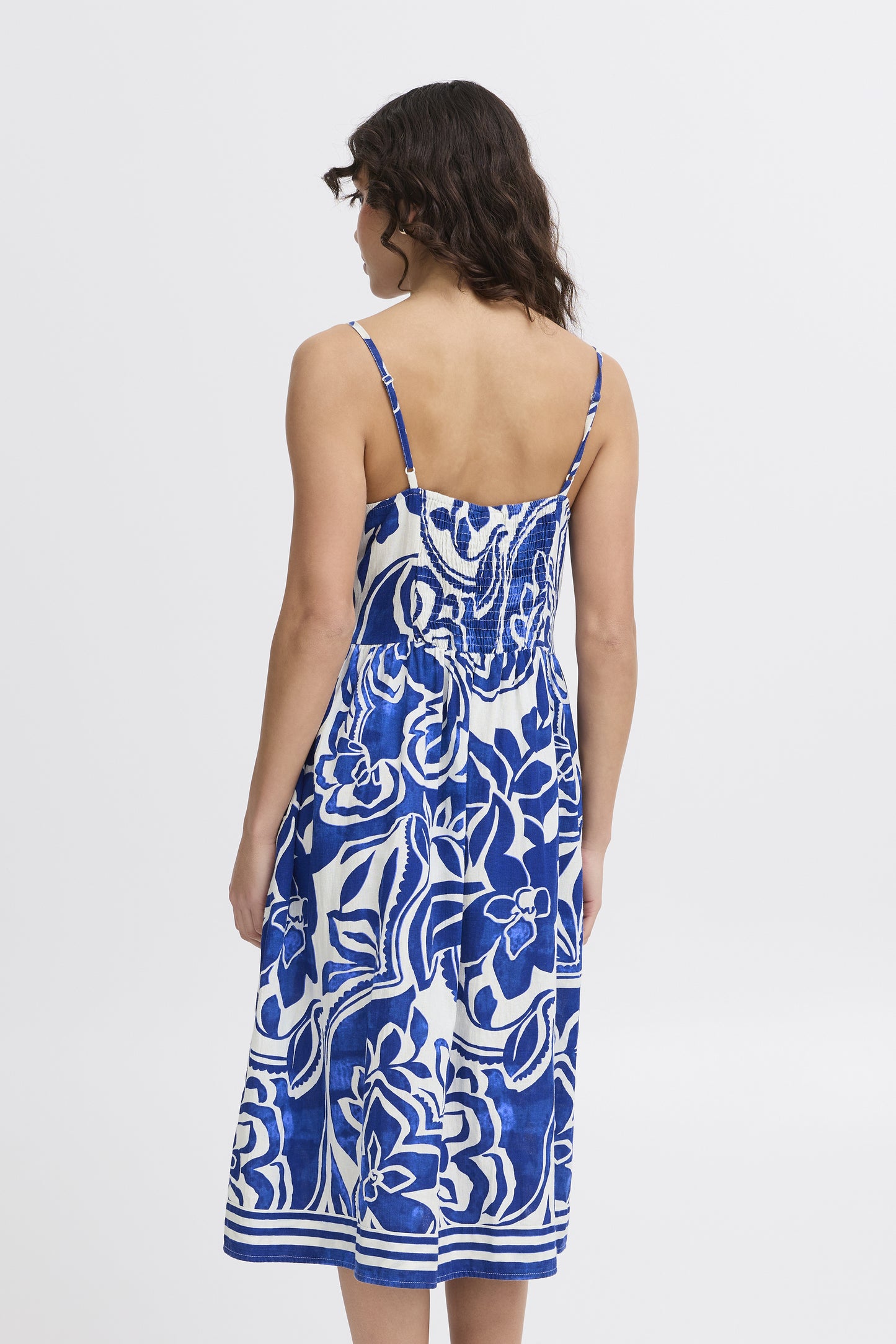 Frcora Blue and White Patterned Dress