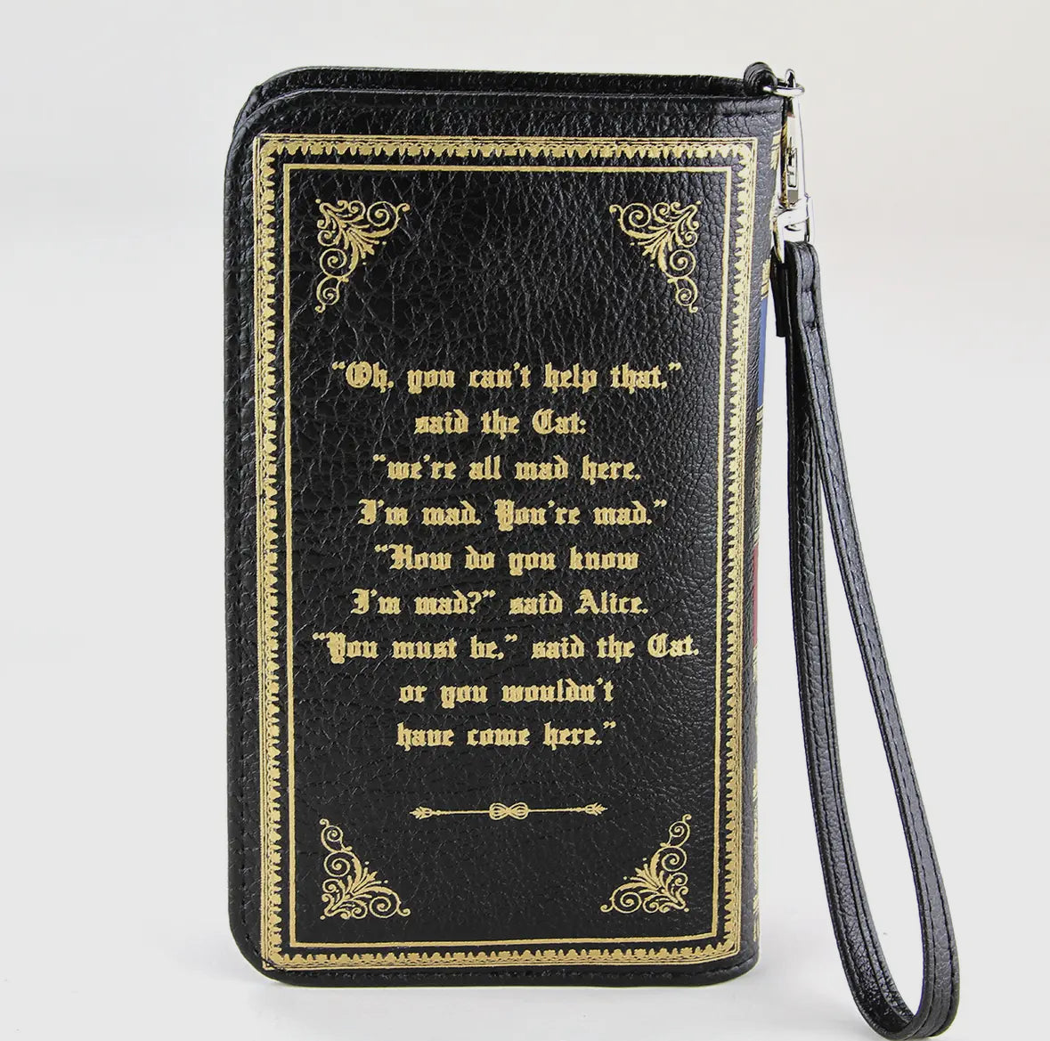 Alice in Wonderland Book Wallet Black
