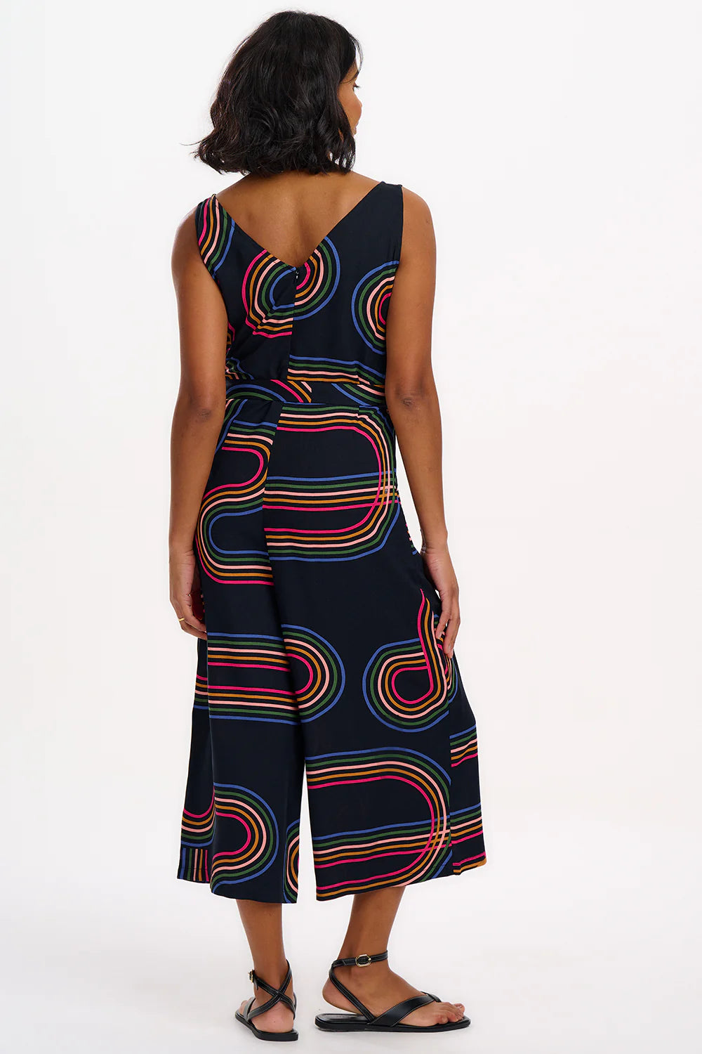 Lamiah Jumpsuit - Black, Retro Racer