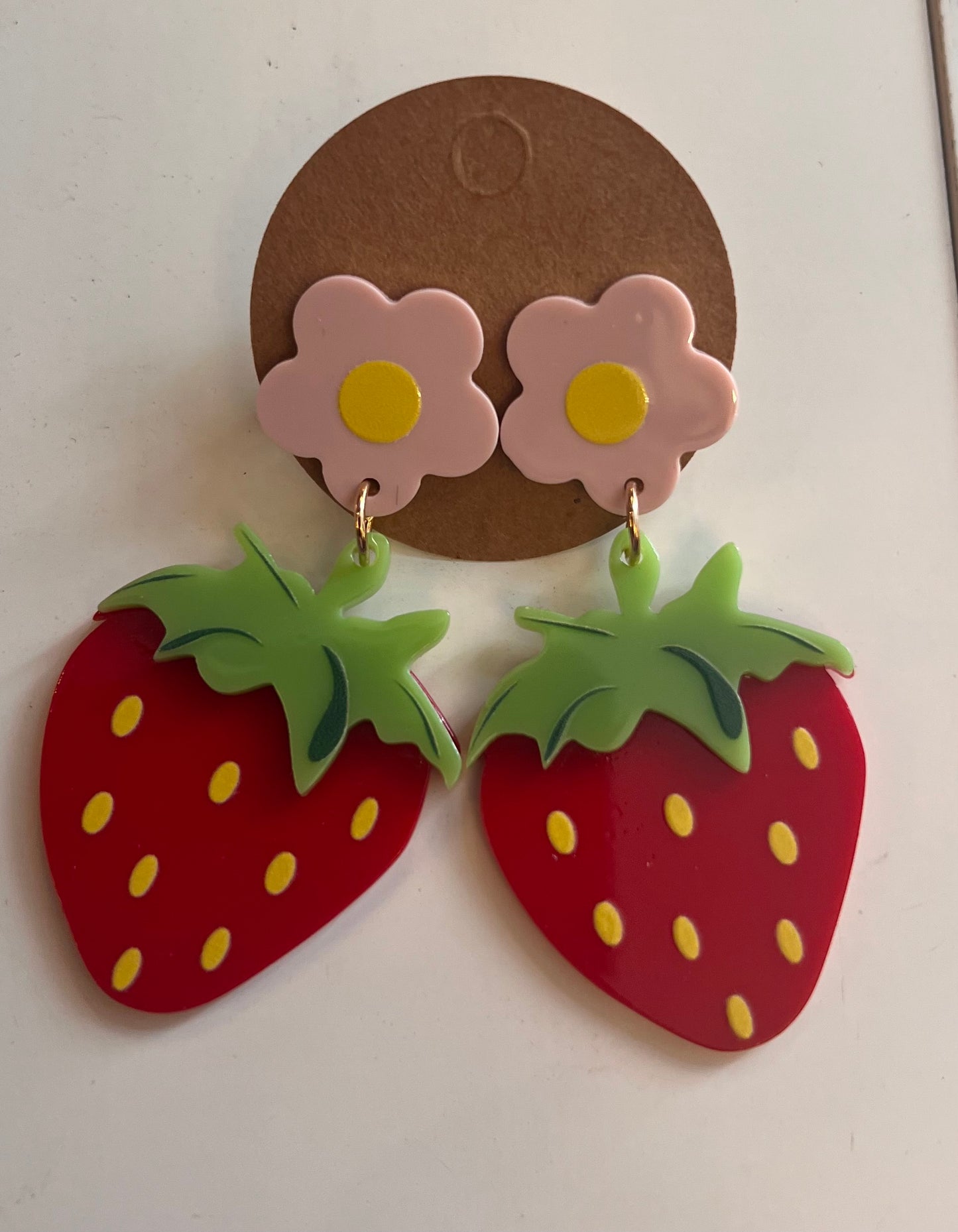 Big Strawberry Earrings