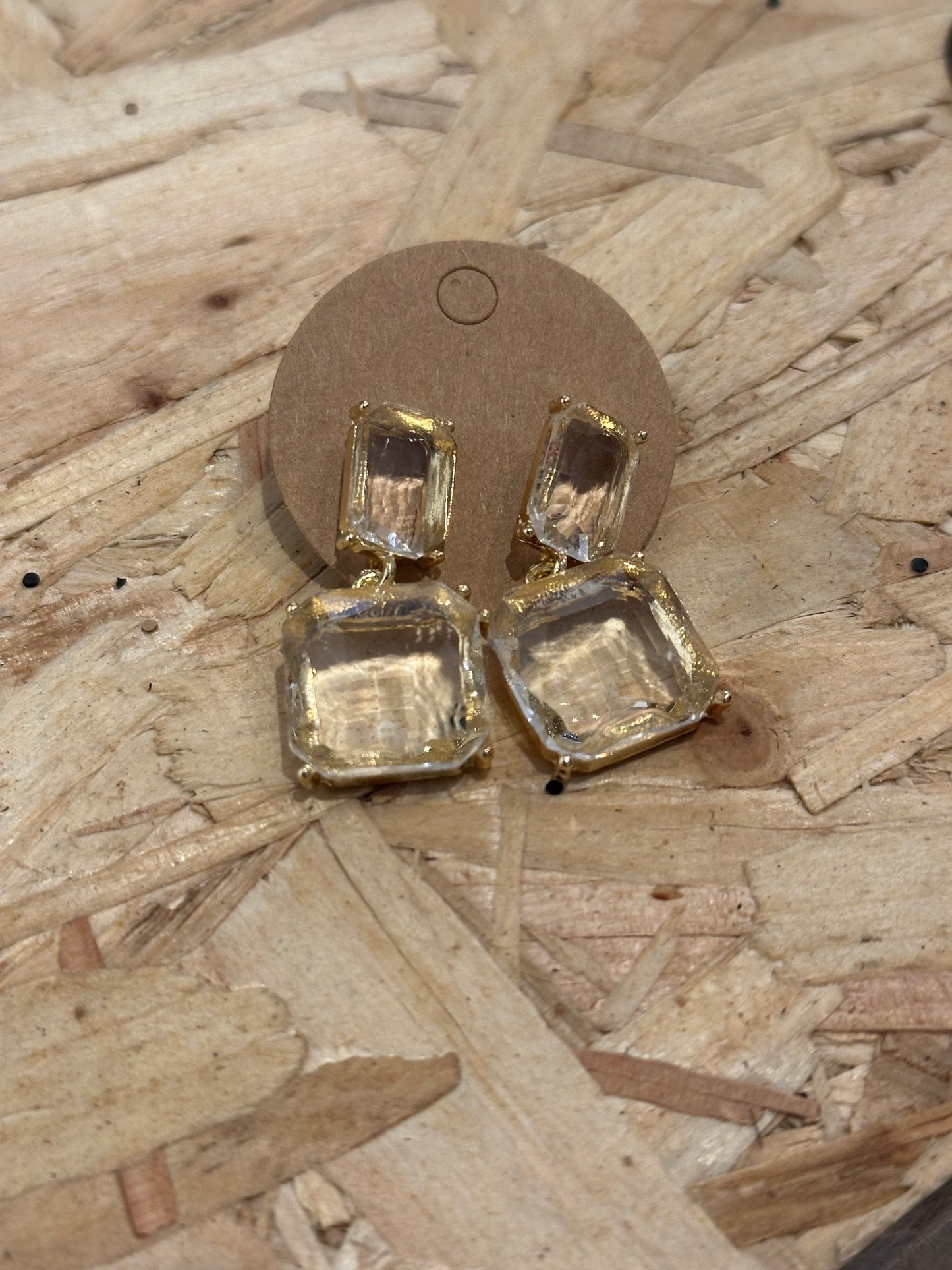 Clear Drop Earrings