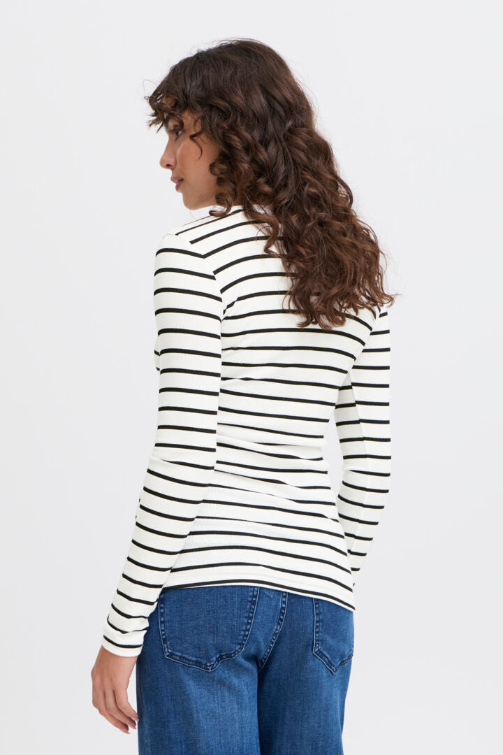 Frhizamond Black White Stripe T-Shirt