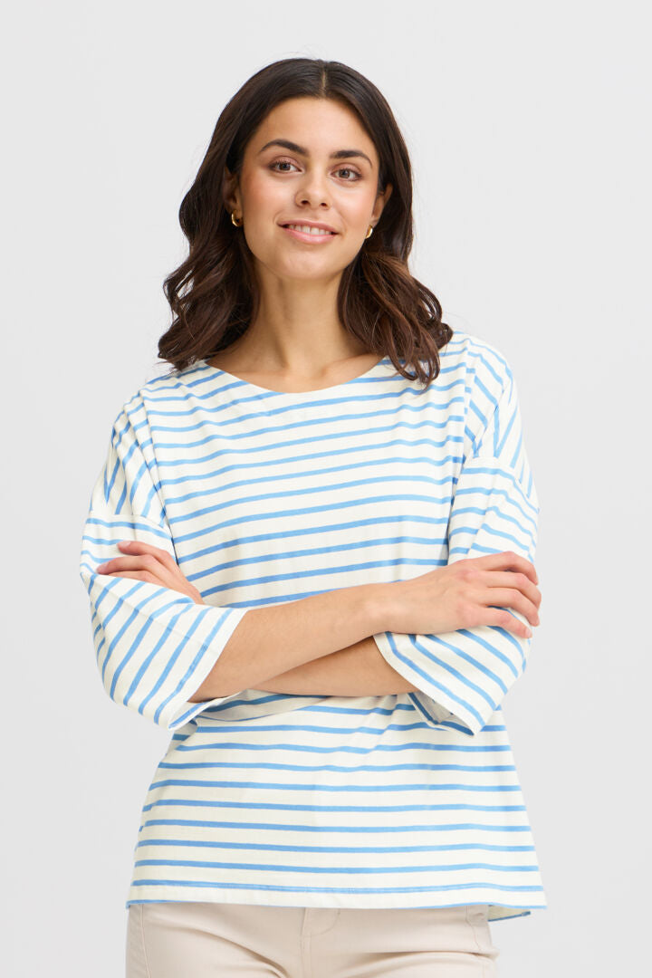Frsiva Stripe T-Shirt Blue White