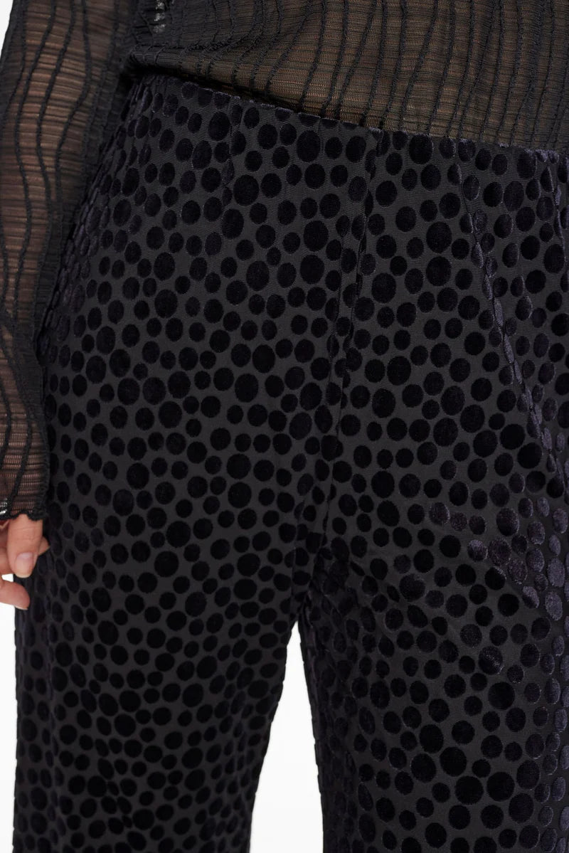Nuhadlee Black Spot Fringe Trousers