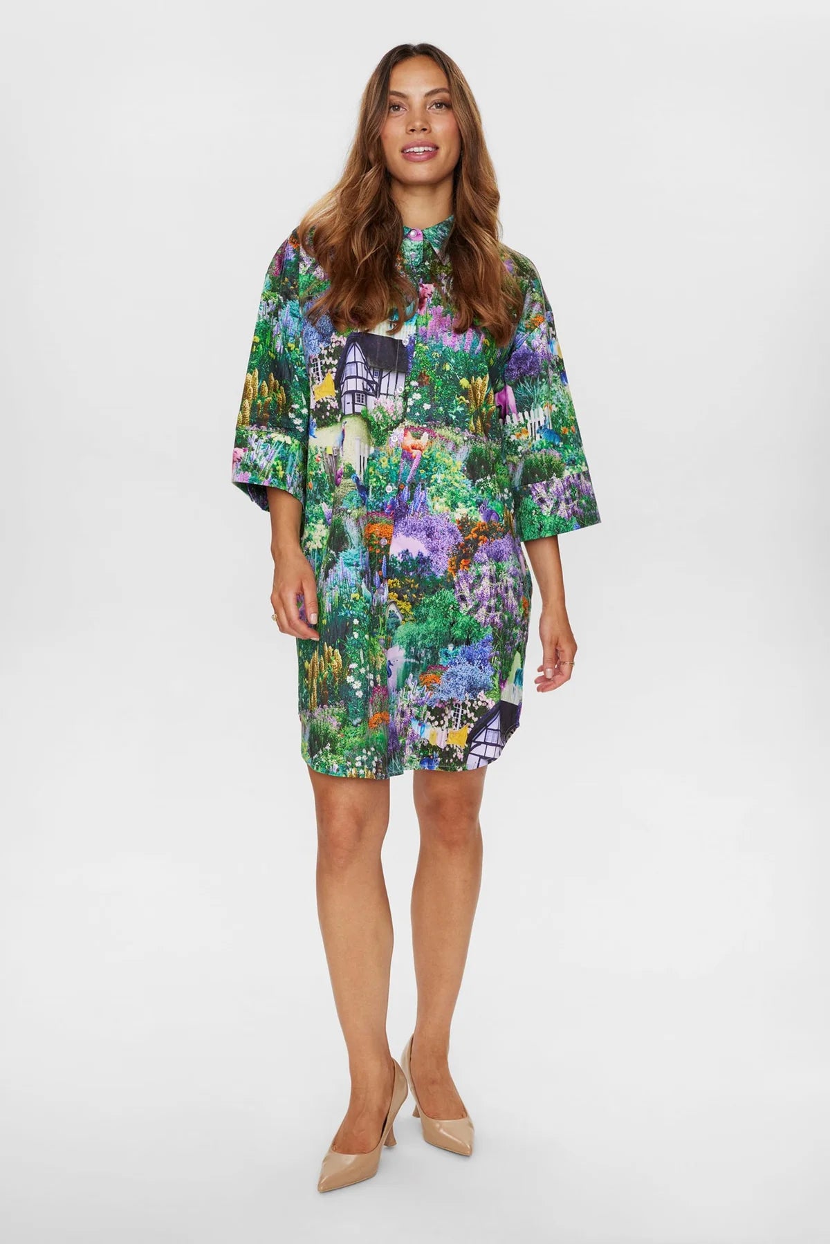 NUGARDEN SHIRT DRESS - Pine Green