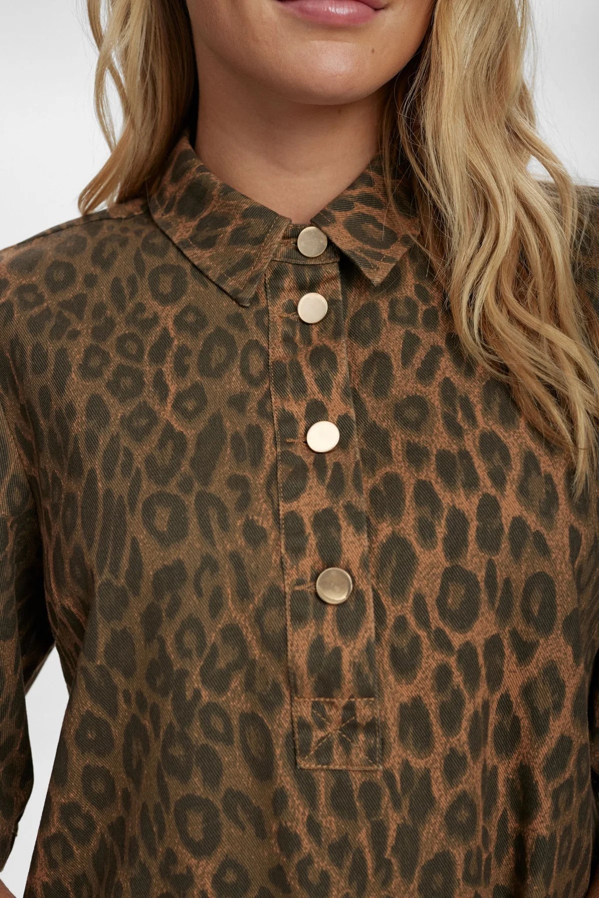 Nugamie Short Dress - Tiger's Eye Leopard