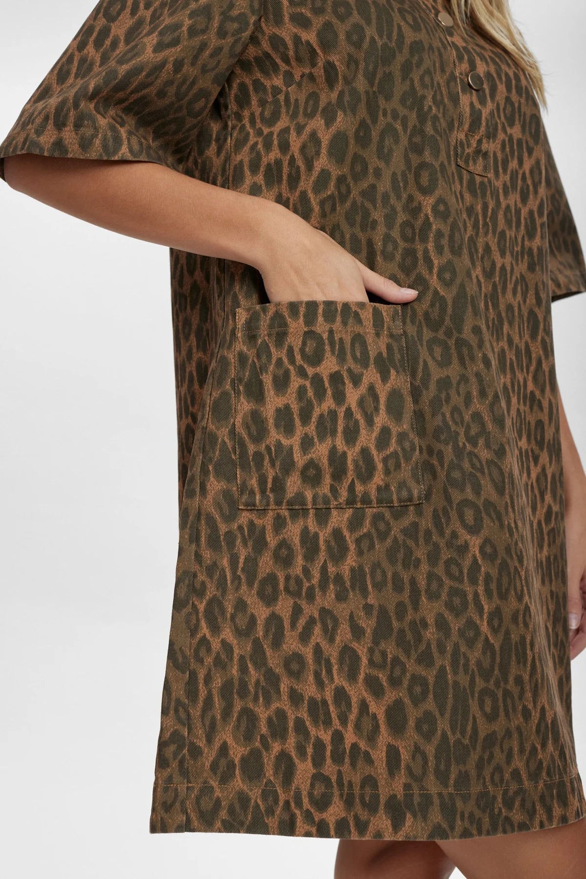 Nugamie Short Dress - Tiger's Eye Leopard