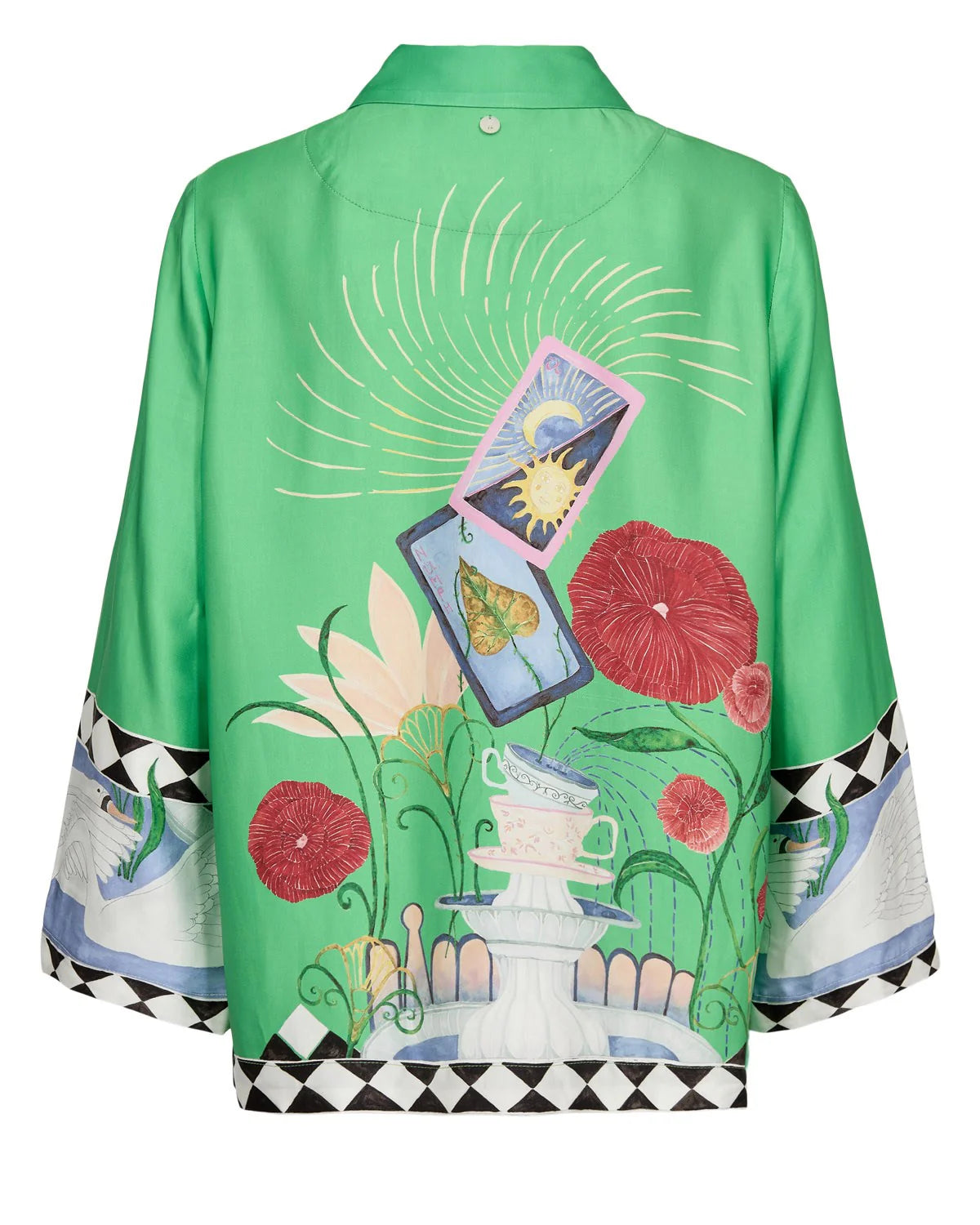 NUADELINA SHIRT - Vibrant Green Swan