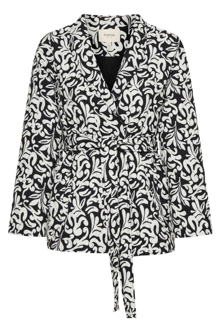 Frbaqui Black and White Quilted Jacket