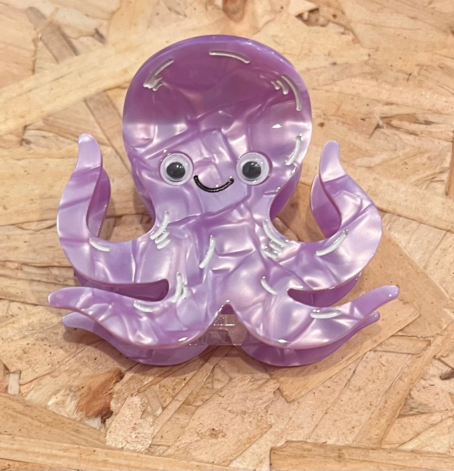 Purple Octopus Hair Claw