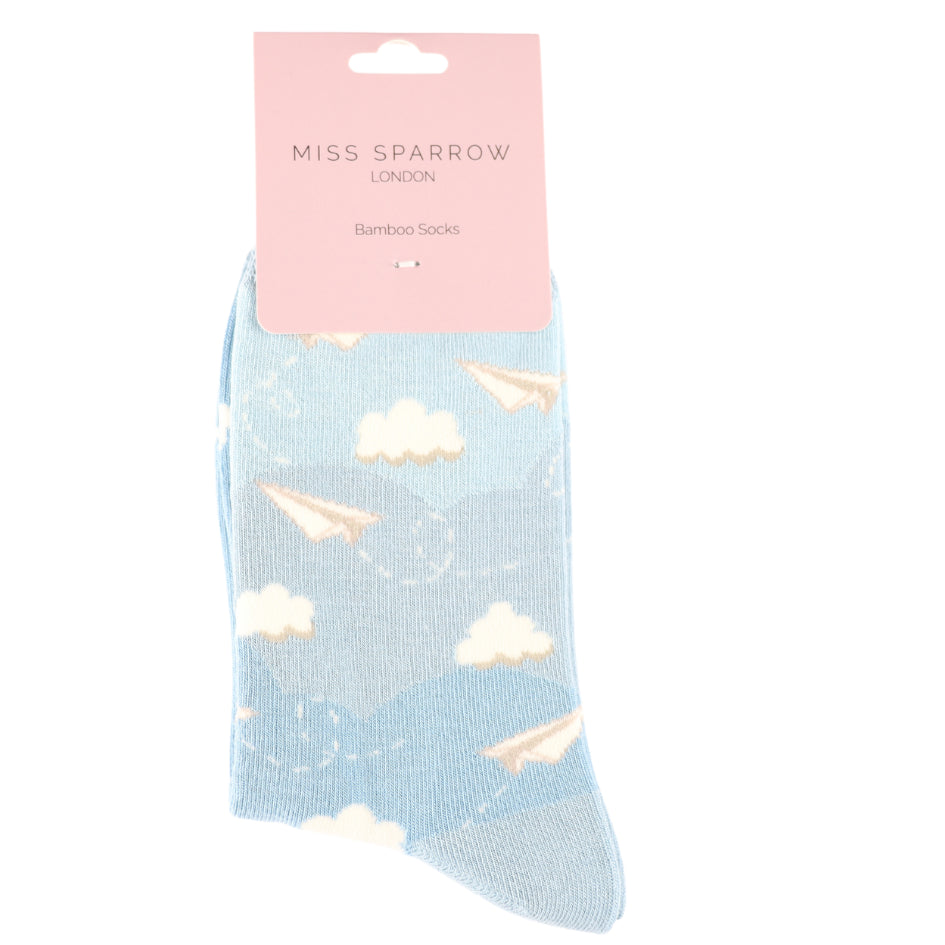 Paper Planes Socks Sky Blue