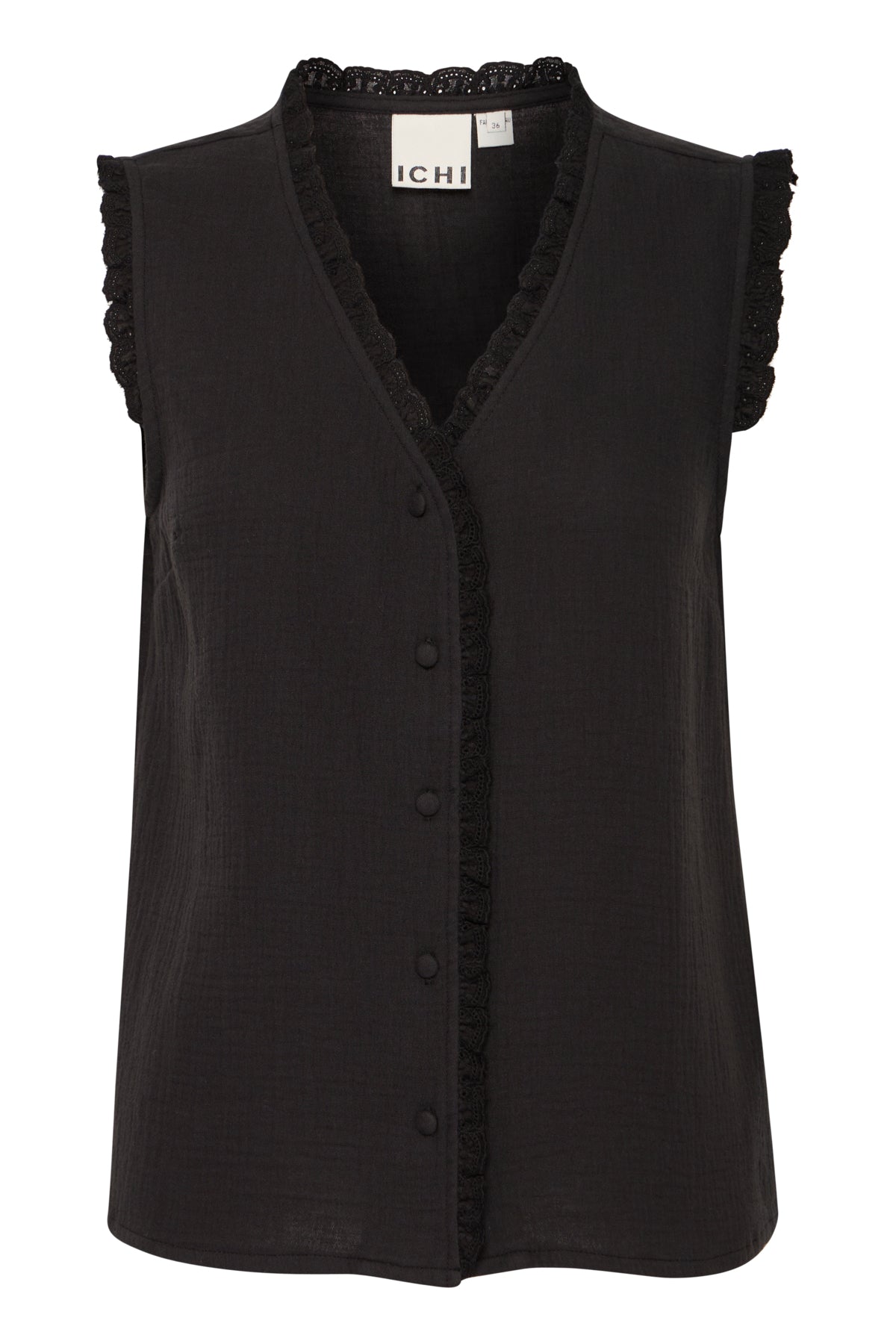 Ihmika Black Sleeveless Shirt