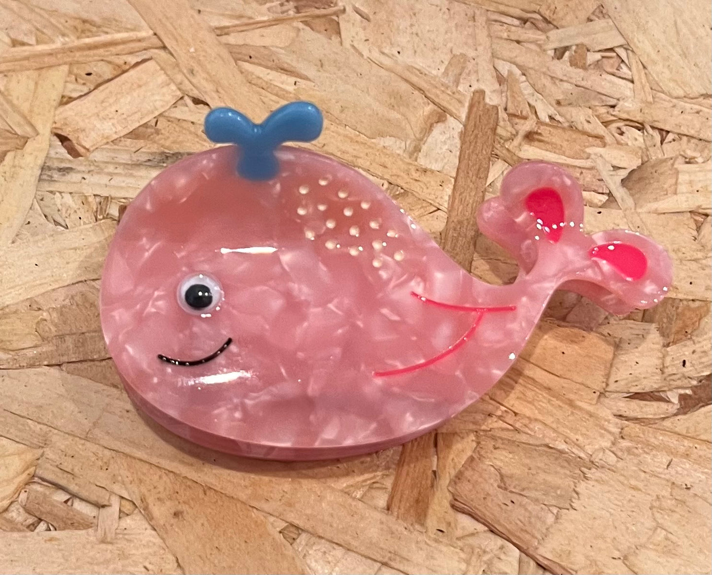 Pink Whale Hair Claw