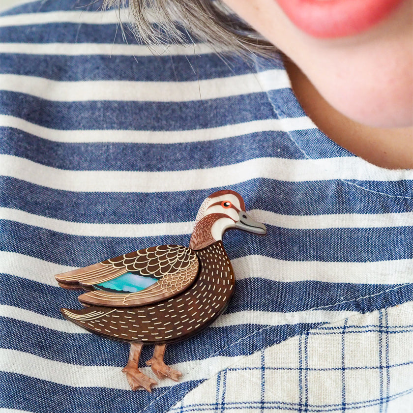 Pacific Black Duck Brooch
