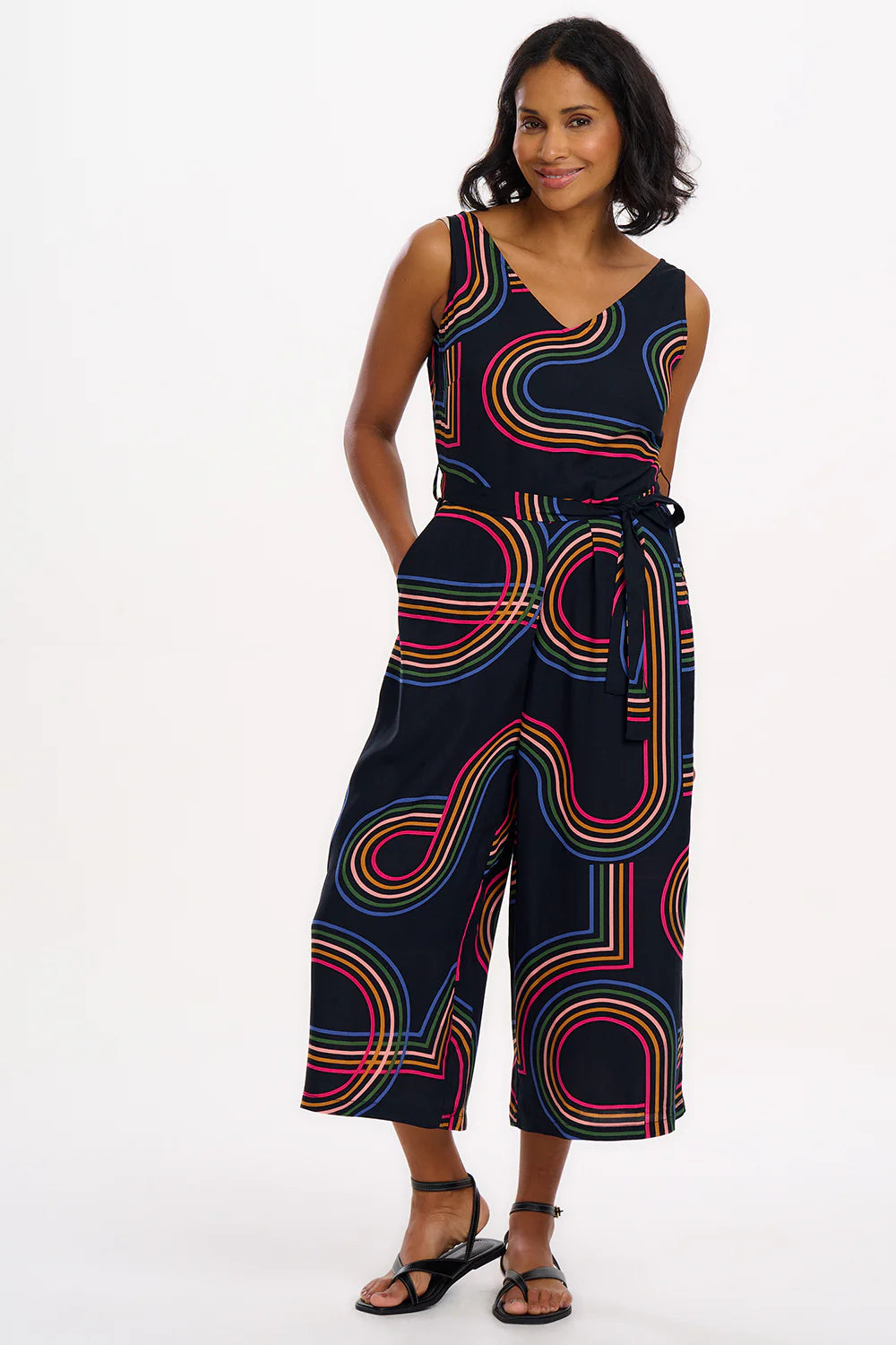 Lamiah Jumpsuit - Black, Retro Racer