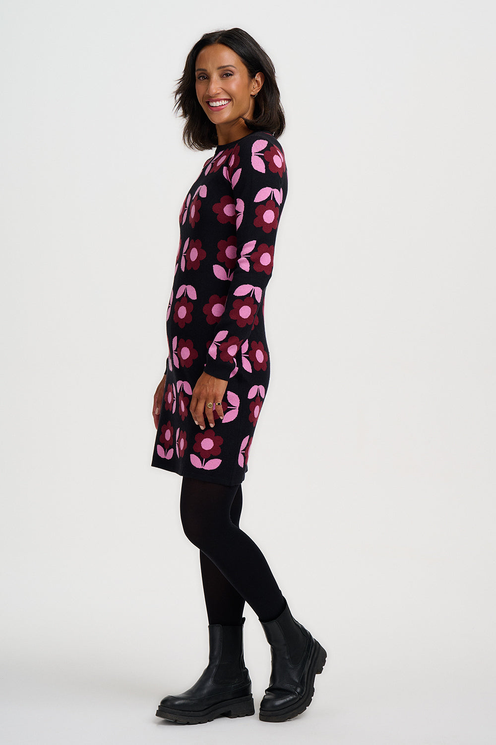 Ren Knit Dress - Black Mod Daisy