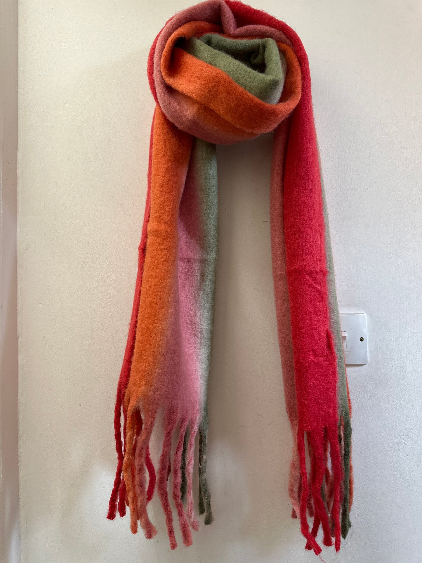 Red Multi Stripe Scarf