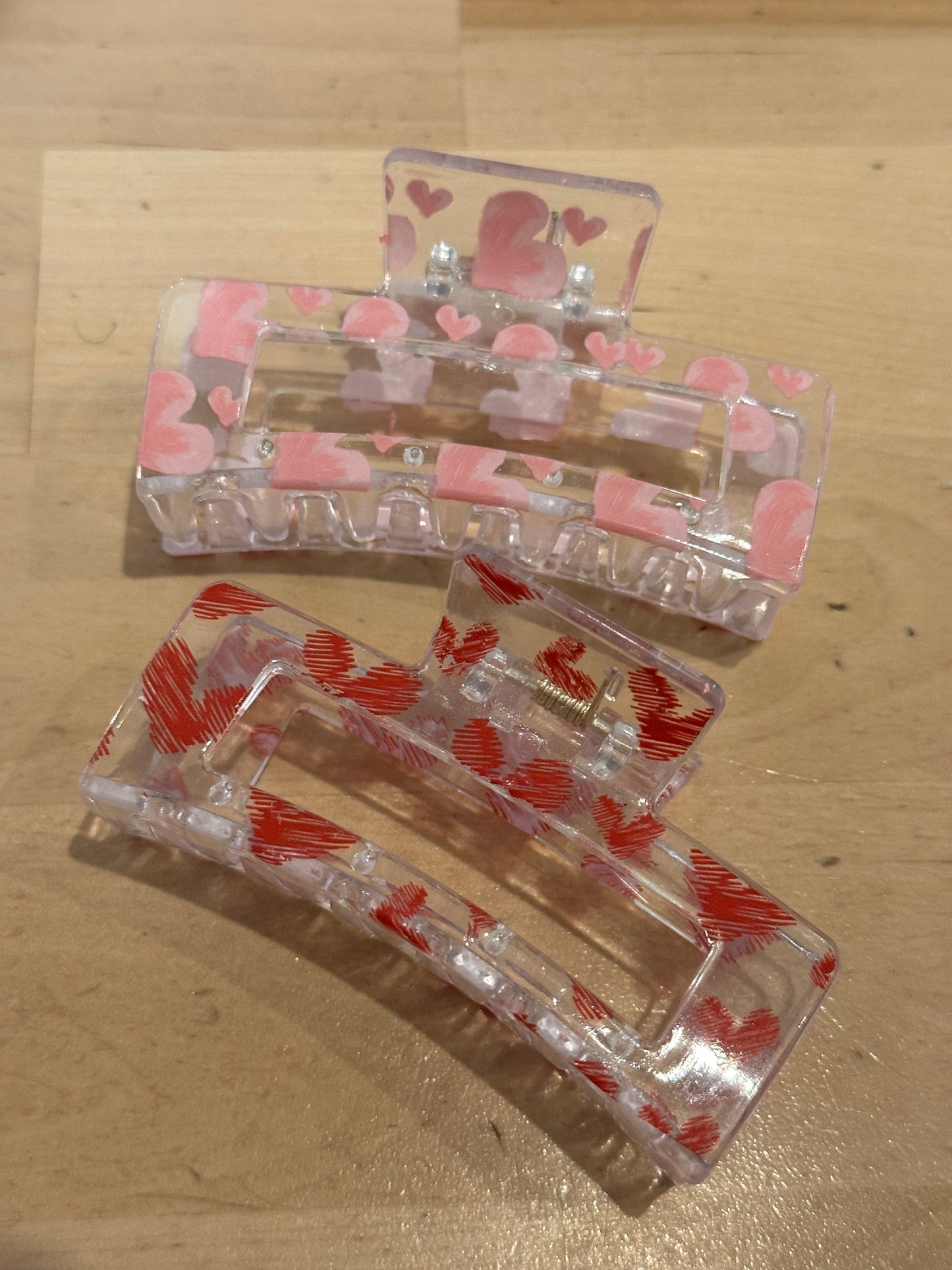 Heart Print Hair Claw