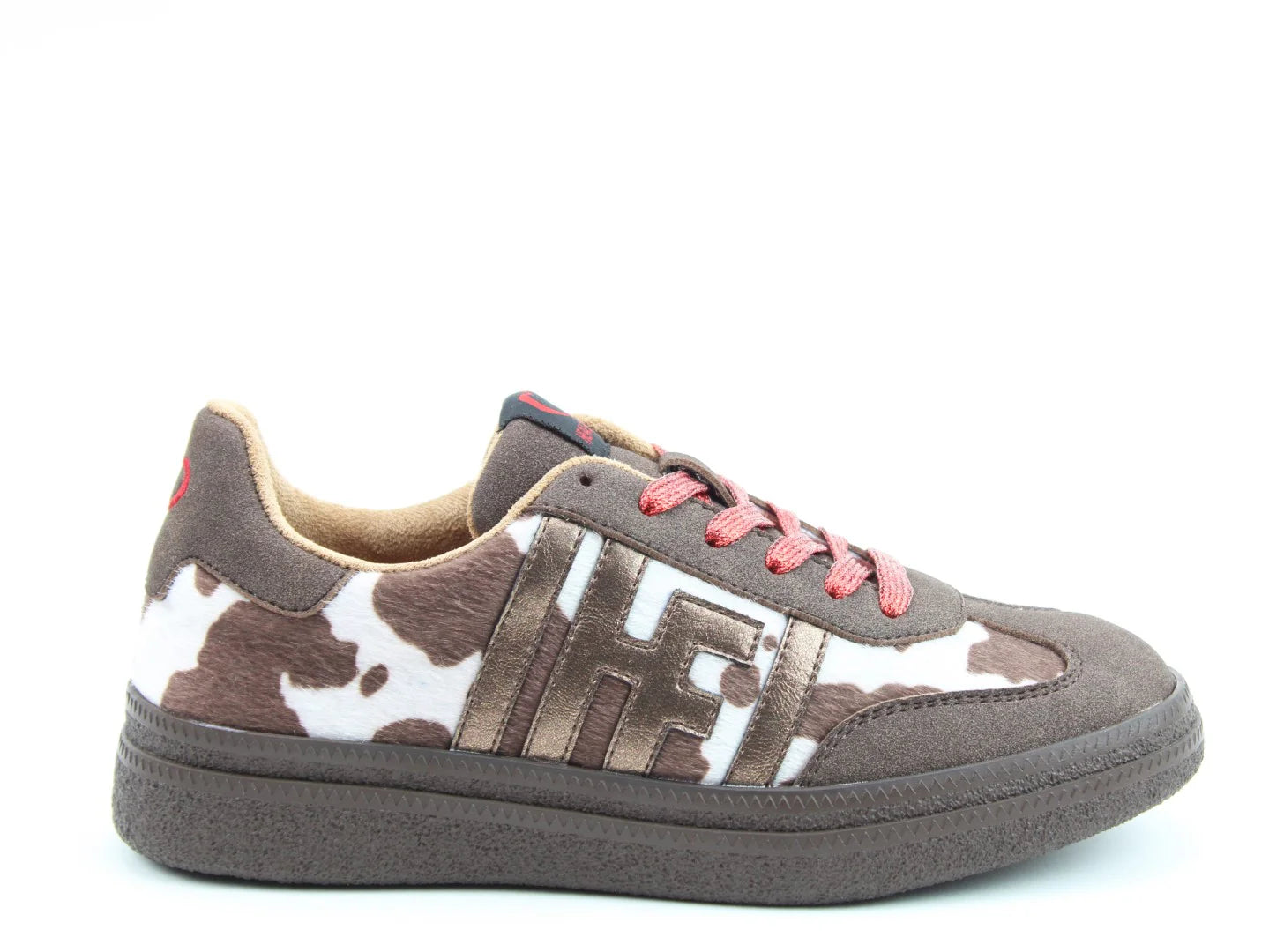 Steffi Trainers - Chocolate/Vaca Cow Print