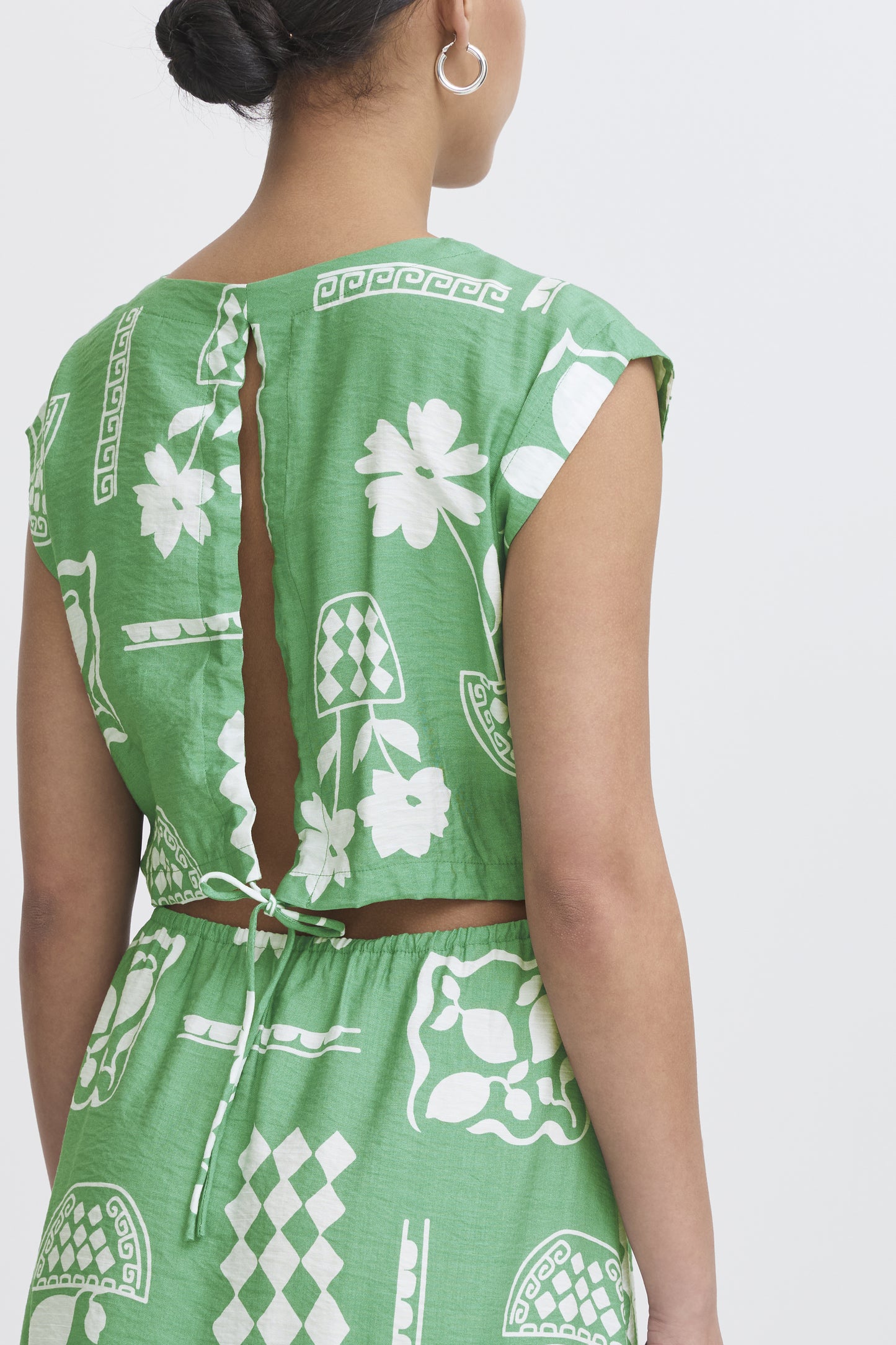 Ihyetta Dress - Pine Green Print
