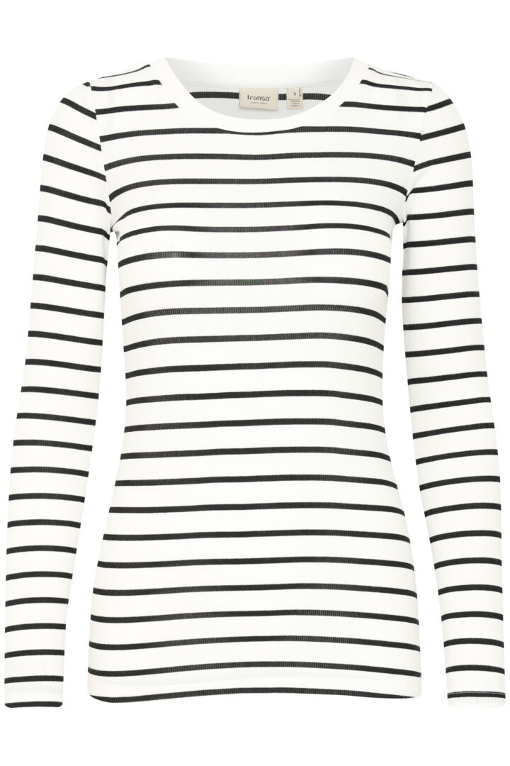 Frhizamond Black White Stripe T-Shirt
