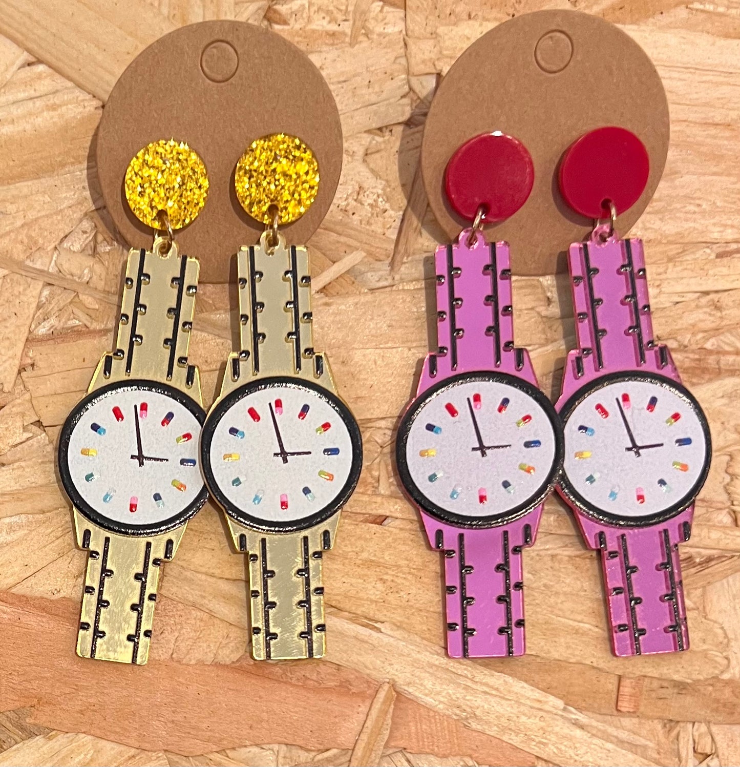 Watch Earrings
