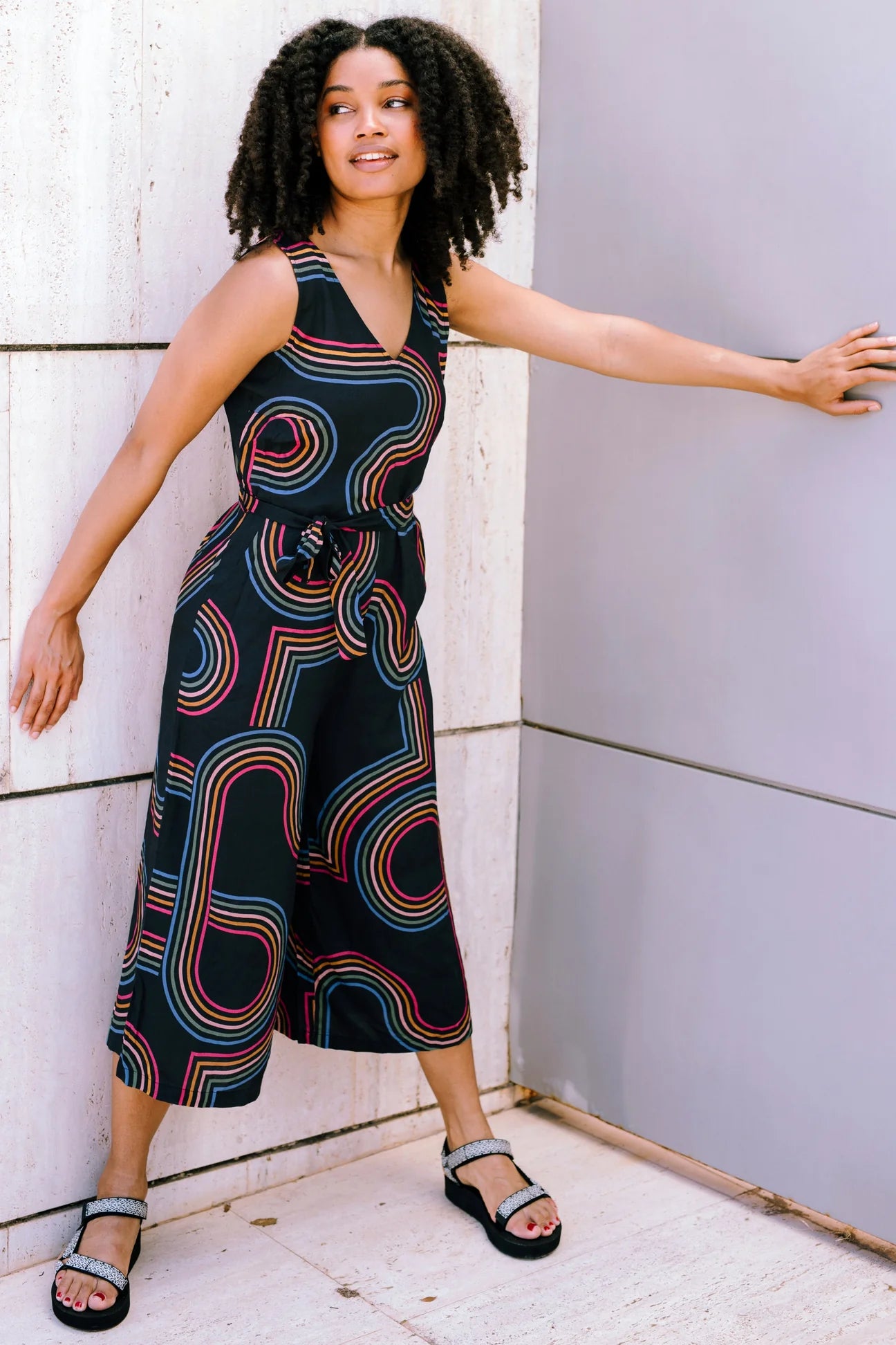 Lamiah Jumpsuit - Black, Retro Racer