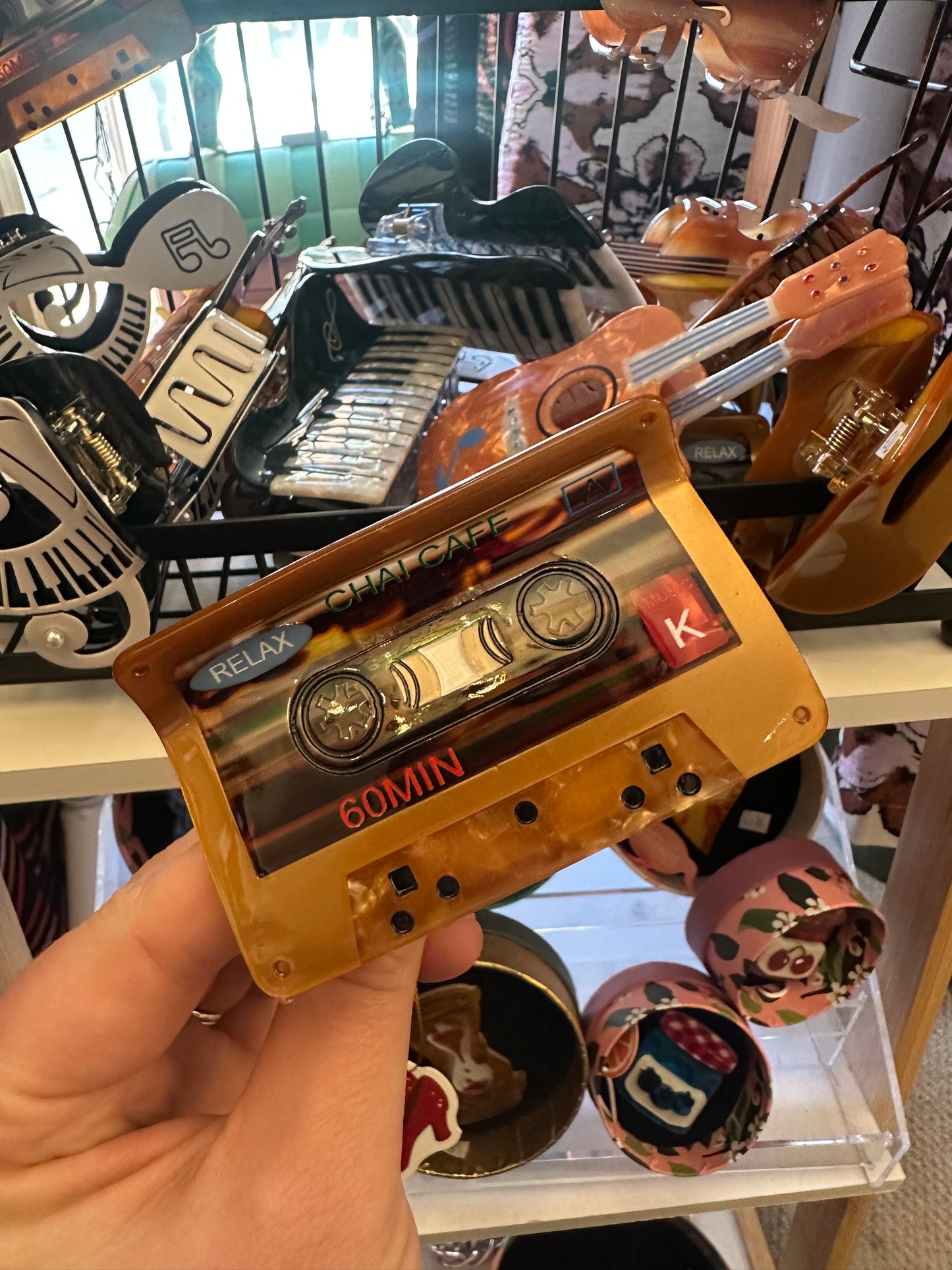 Cassette Music Hair Claw