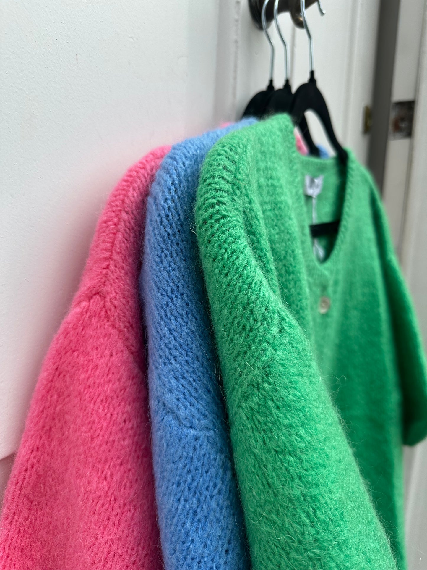Mohair Short Sleeve Cardigan