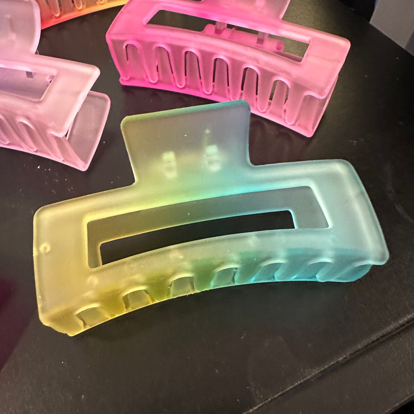 Square Rainbow Hair Claw