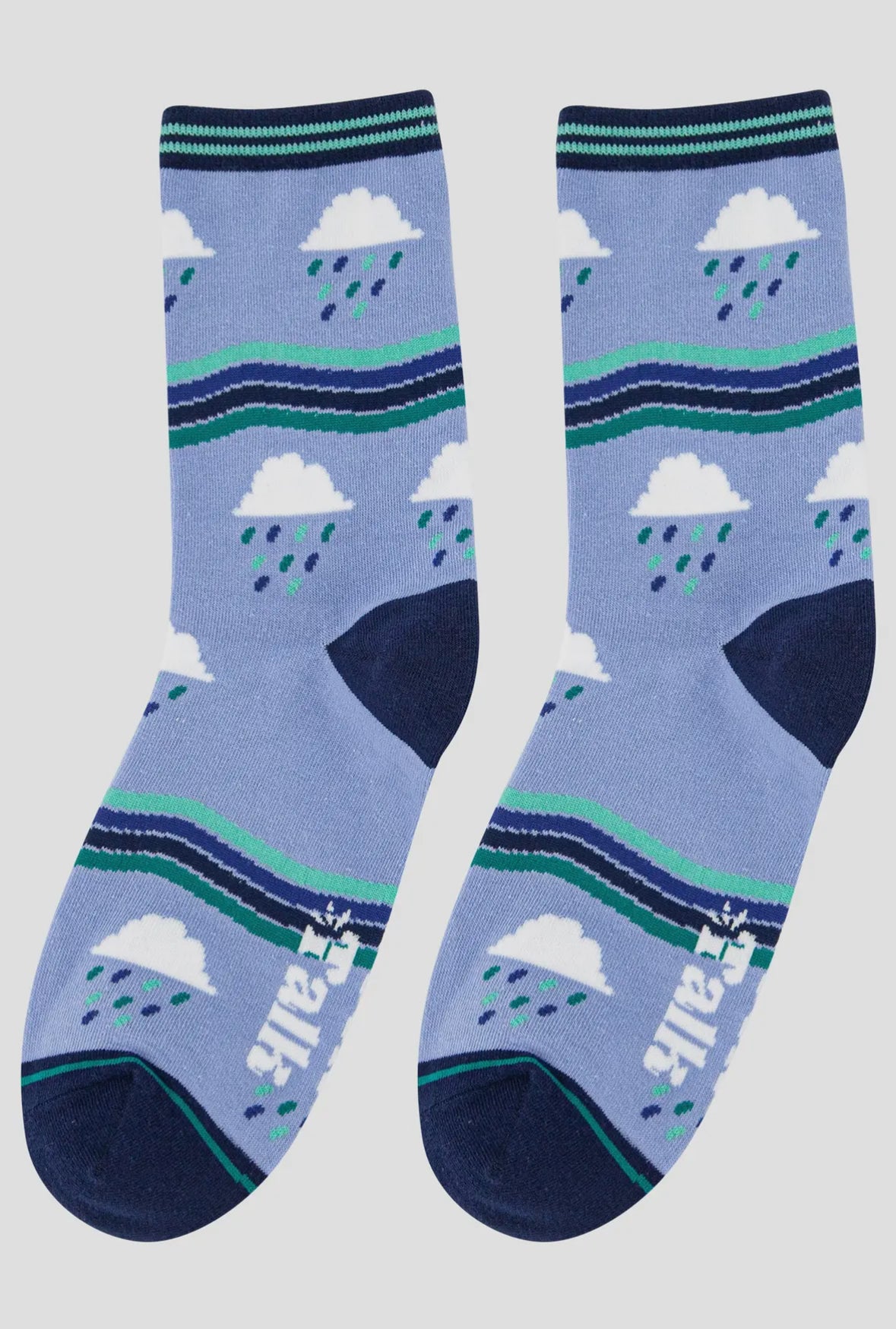 Rain Cloud Stripe Bamboo Socks