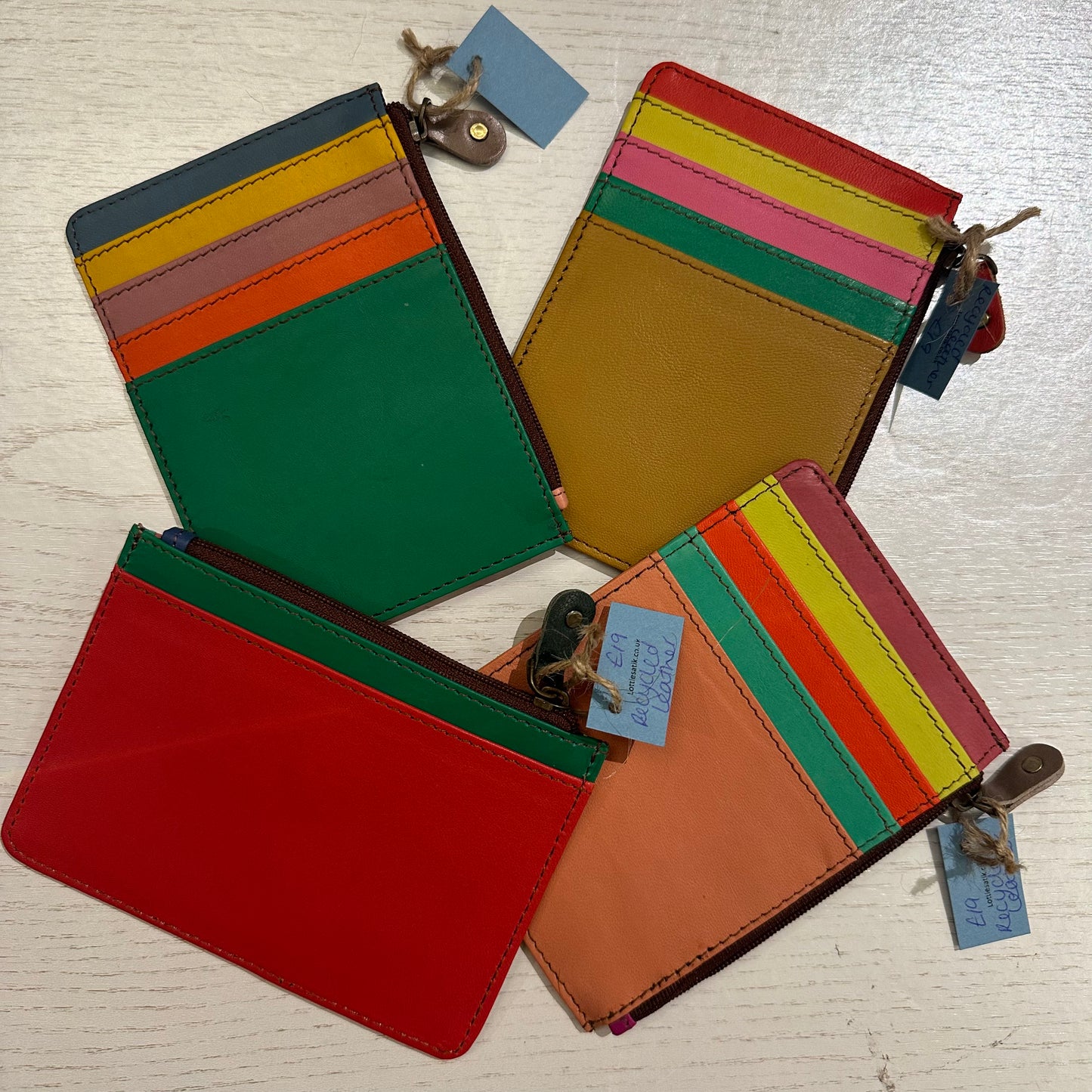 Recycled Leather Card Purse