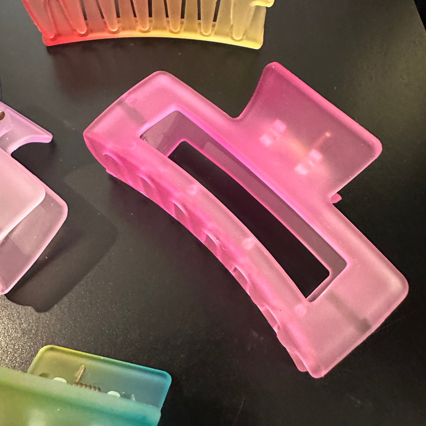 Square Rainbow Hair Claw