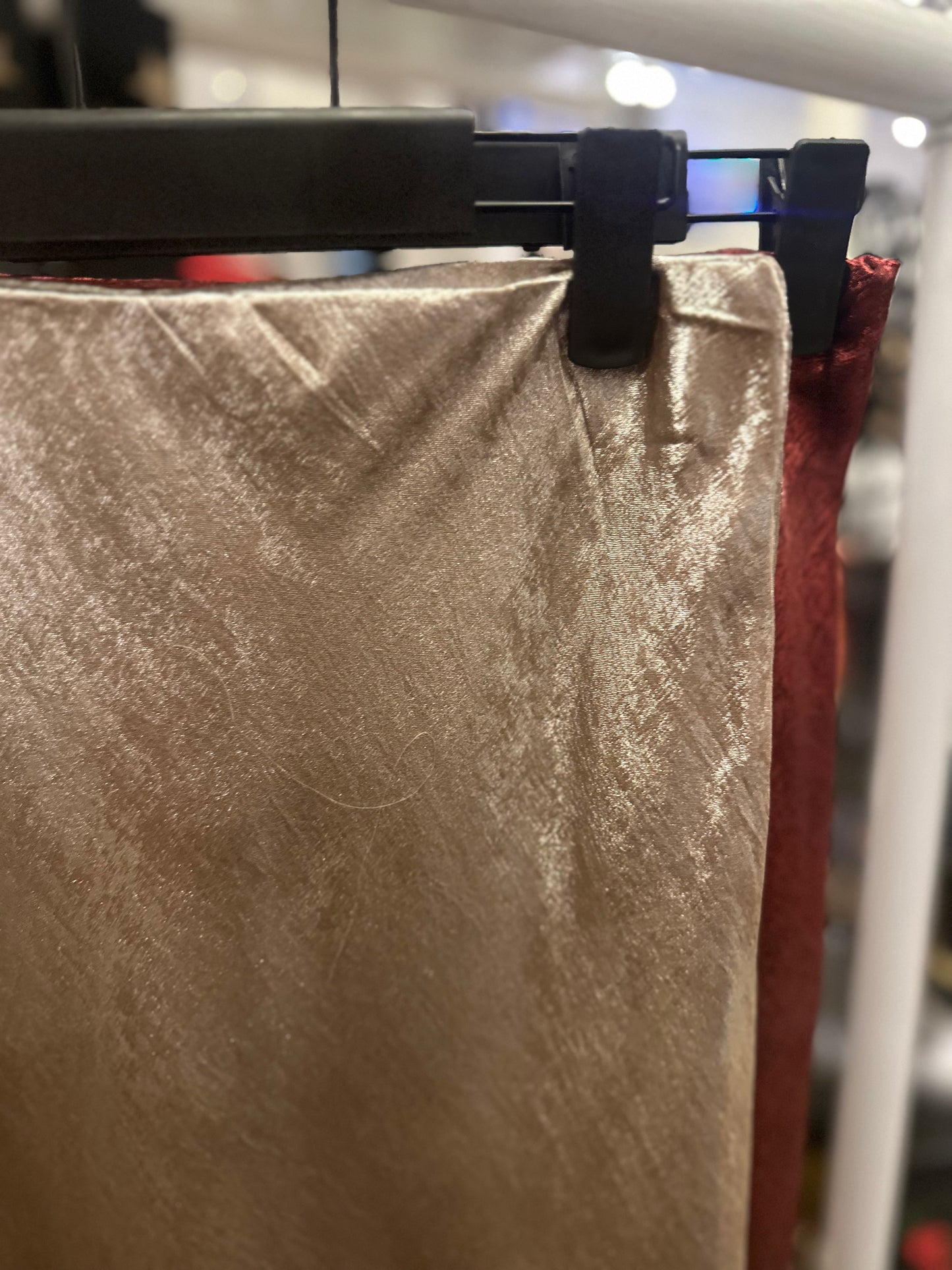 Metallic Satin Skirt Silver