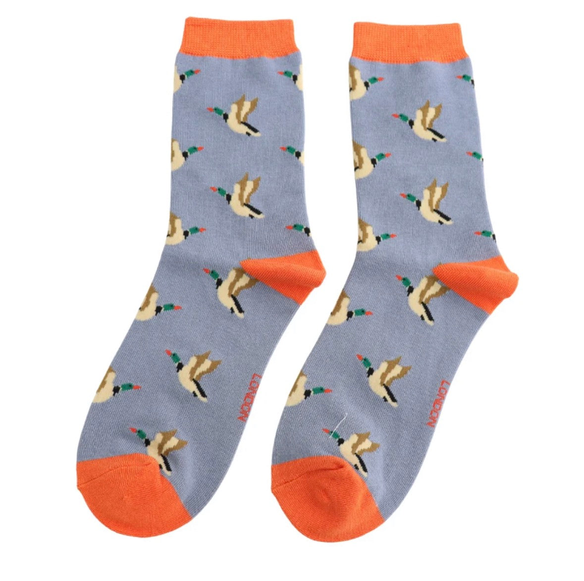 Flying Ducks Bamboo Socks Denim