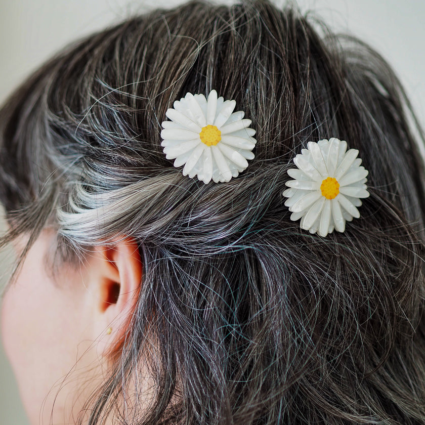 Cut-leaf Daisy Hair Clips – 2 Piece