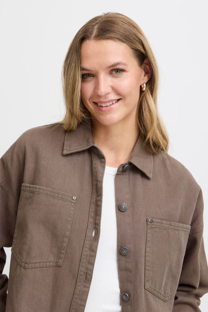 Fryrsa Denim Jacket Walnut