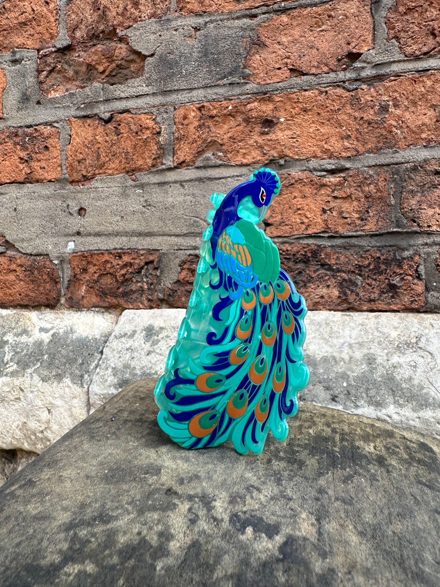 Peacock Hair Claw