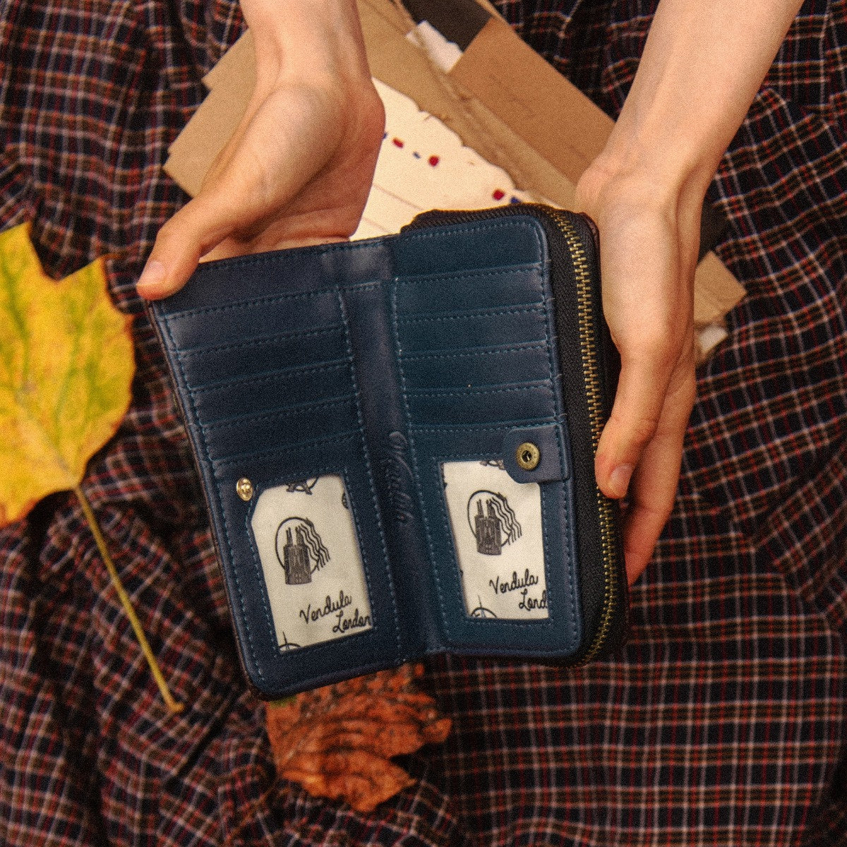The Old Post Office - Navy Edition - Medium Ziparound Wallet