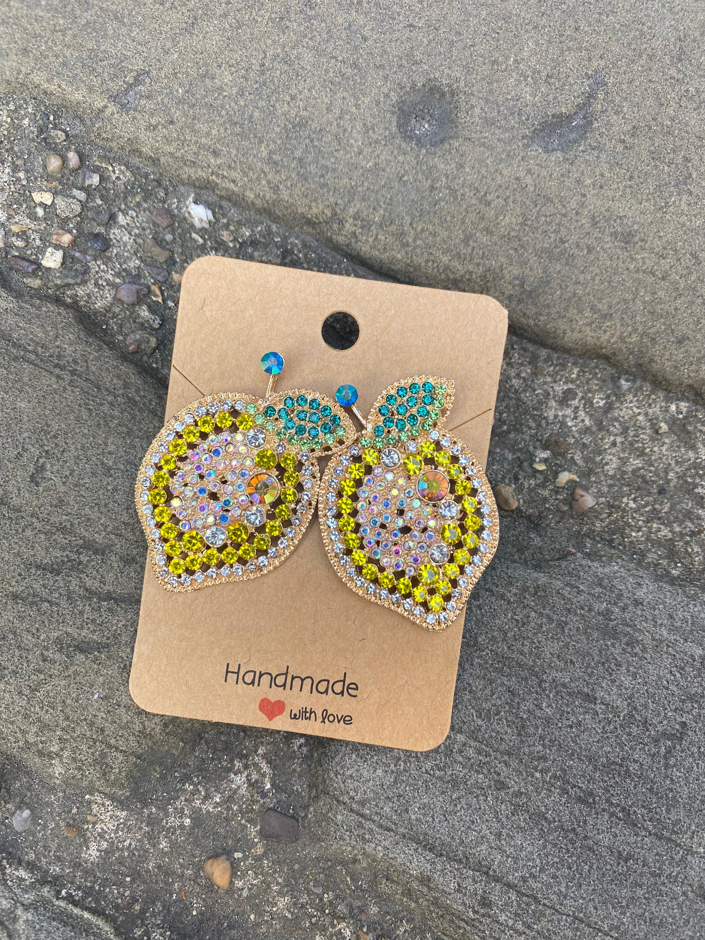 Beaded Lemon Earrings